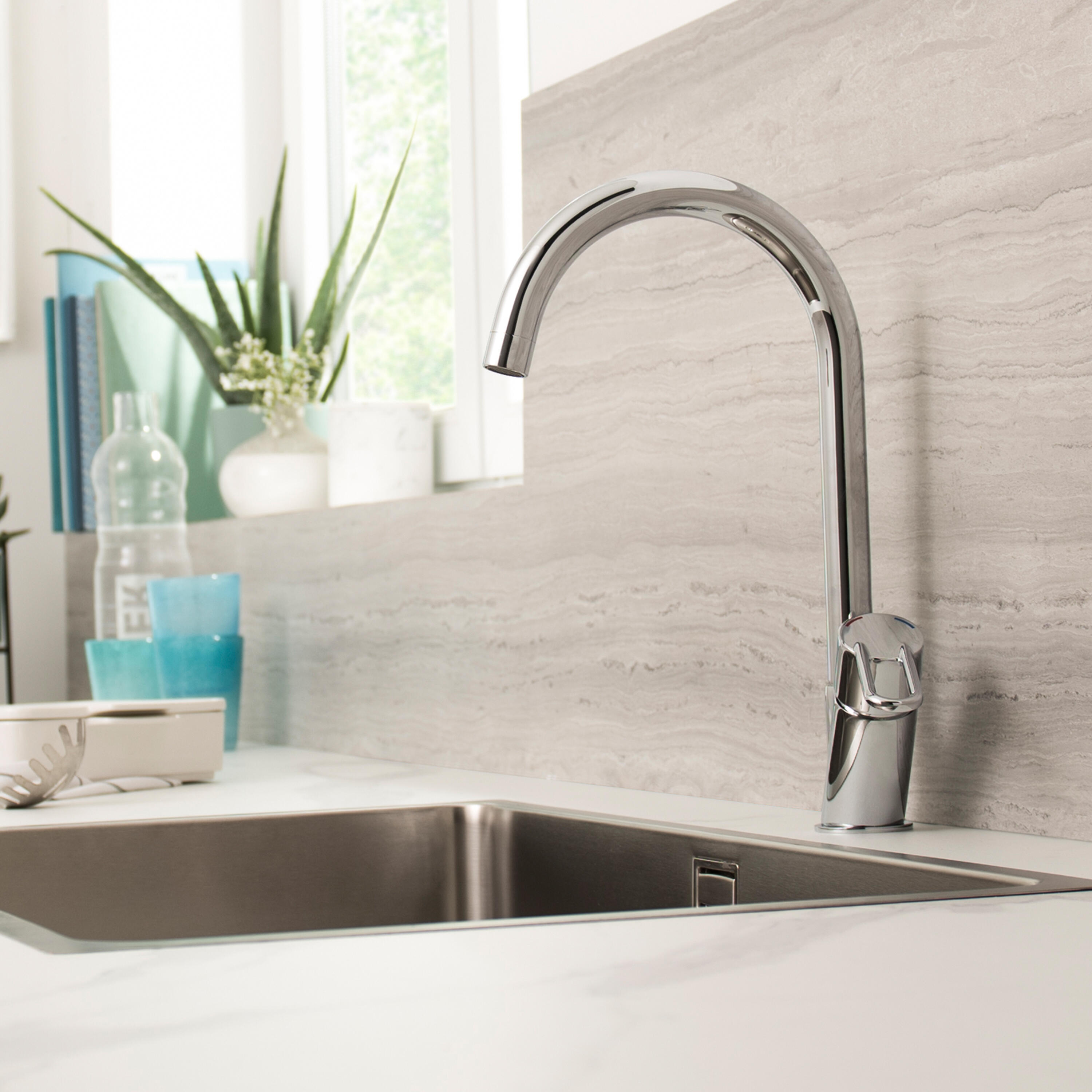 Torneira de bancada cromada Delinia Elena - 3