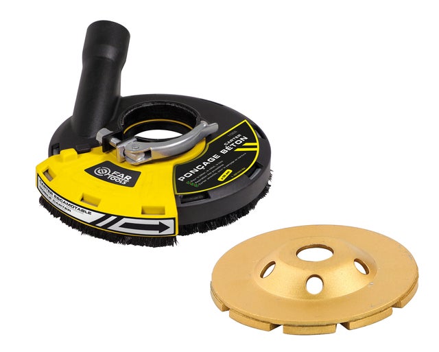 Carter de surfaçage béton + disque diamant 125 mm - FARTOOL
