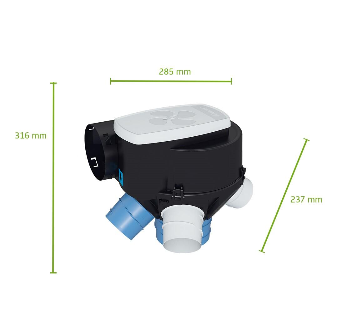 Caisson VMC simple flux autoréglable à détection d'humidité SAUTER Agalina - 5