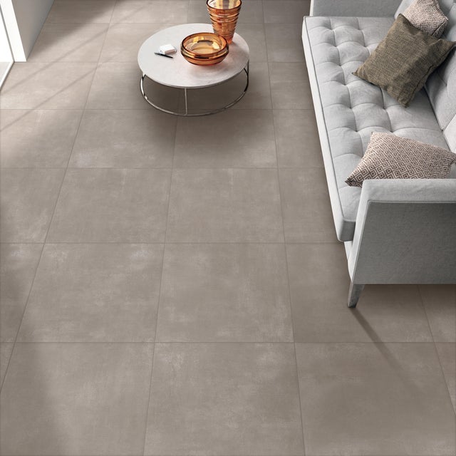 Piastrella da pavimento e rivestimento interno ed esterno 60 x 60 cm Sp. 9 mm rettificato Materia in gres porcellanato smaltato grafite opaco traffico intenso (pei 4/5) R10 1.44 mq