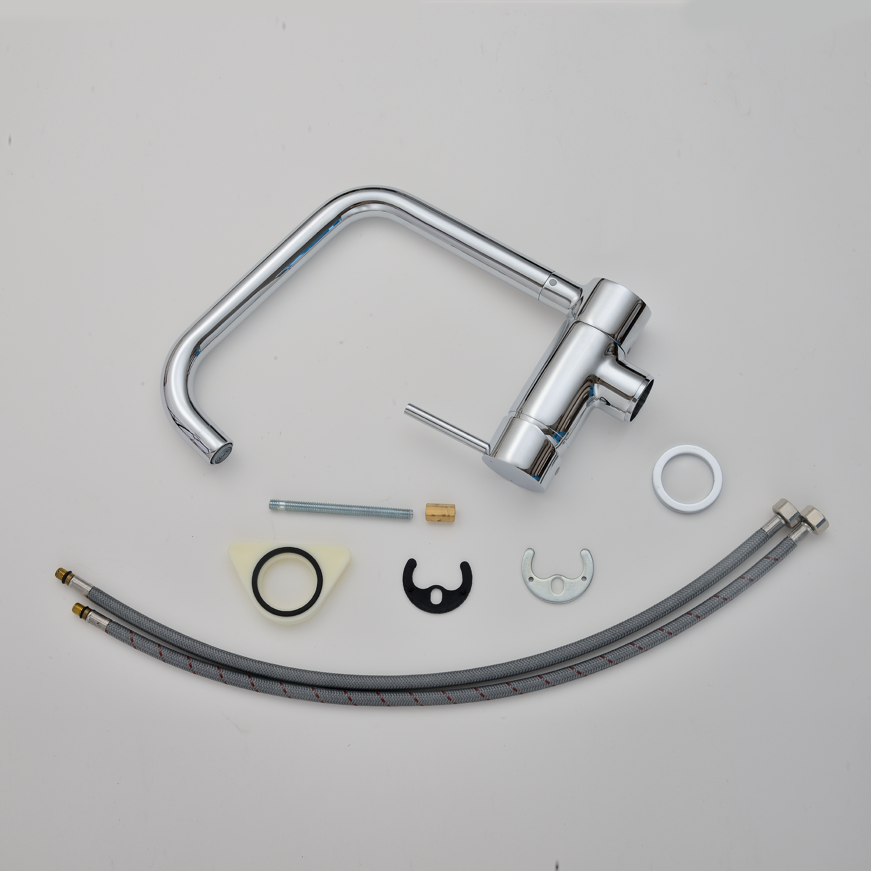 Rubinetto da cucina pieghevole flessibile Perrine argento cromato lucido DELINIA - 6