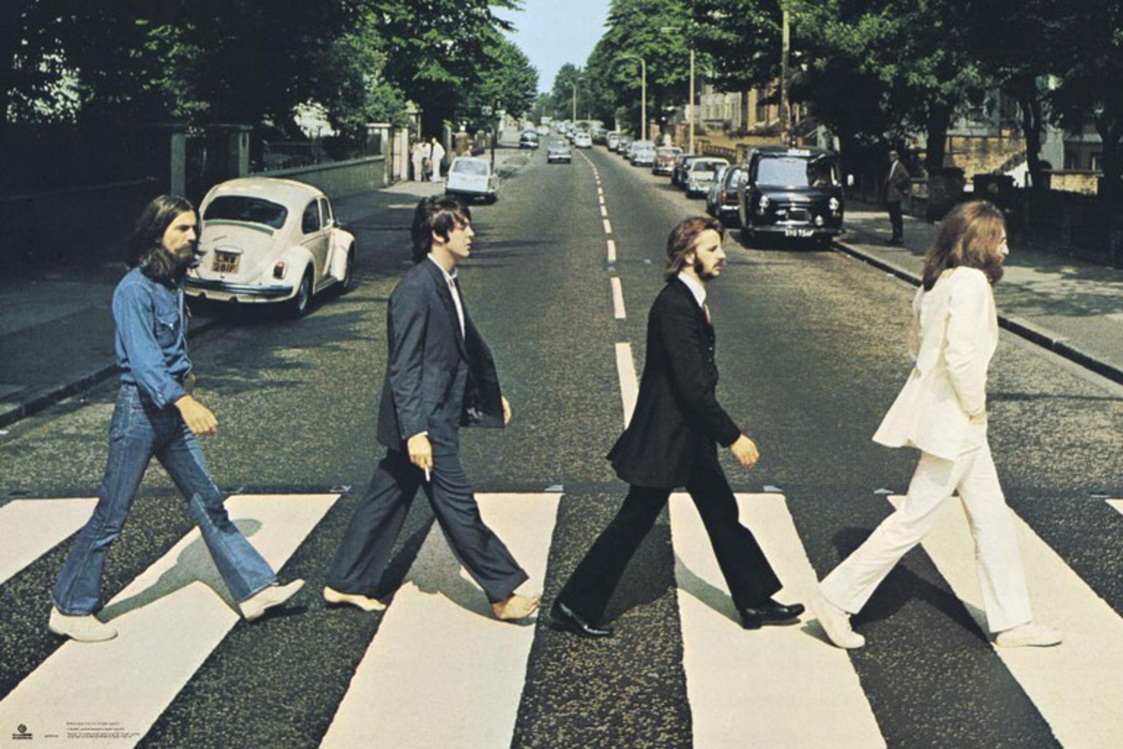 Póster Cine rectangular de 91.5 x 61 cm. Papel The Beatles Abbey Road multicolor - 2