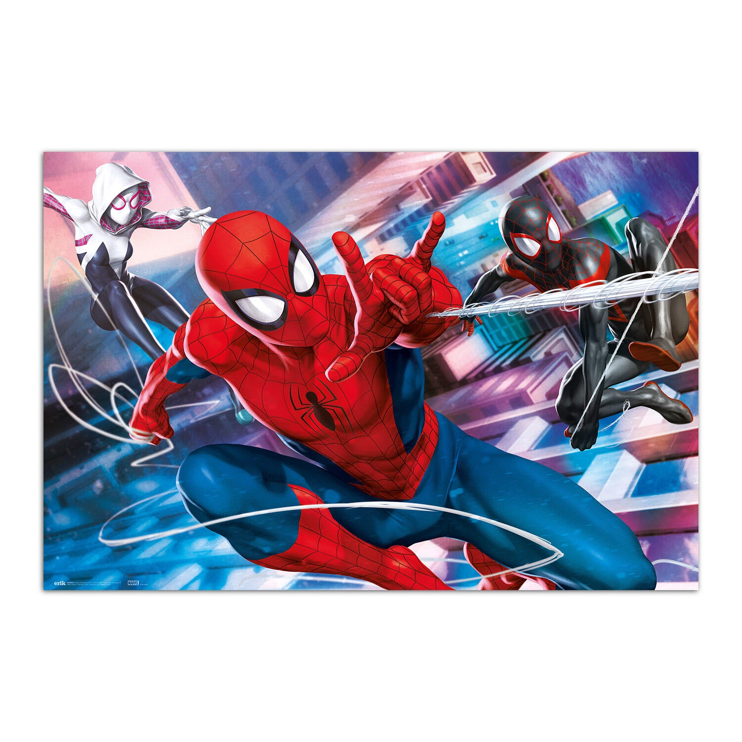 Póster Cine rectangular de 61 x 91.5 cm. Papel Marvel Spiderman Peter, Miles & Gwen multicolor - 2