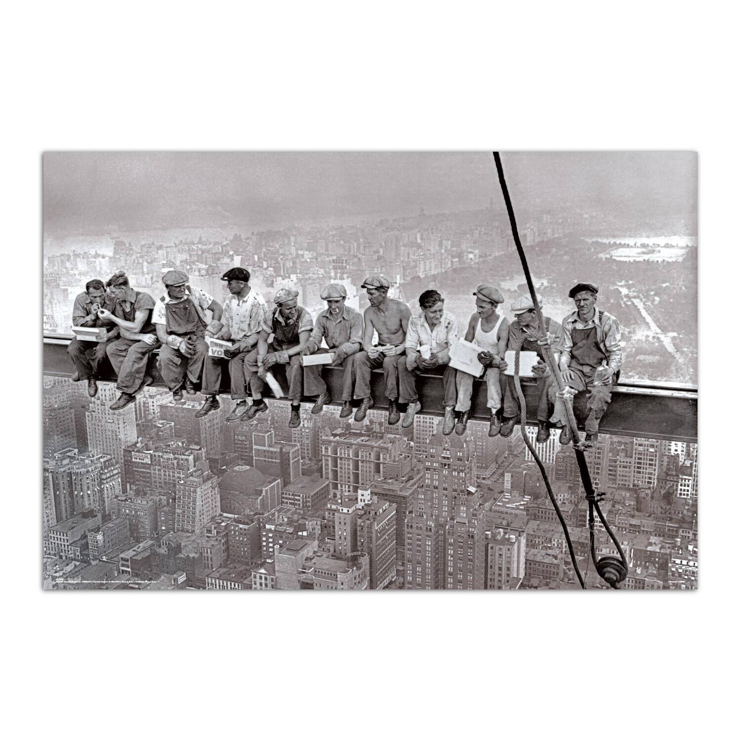 Póster Cine rectangular de 61 x 91.5 cm. Papel Nueva York Lunch On A Skyscraper multicolor - 2