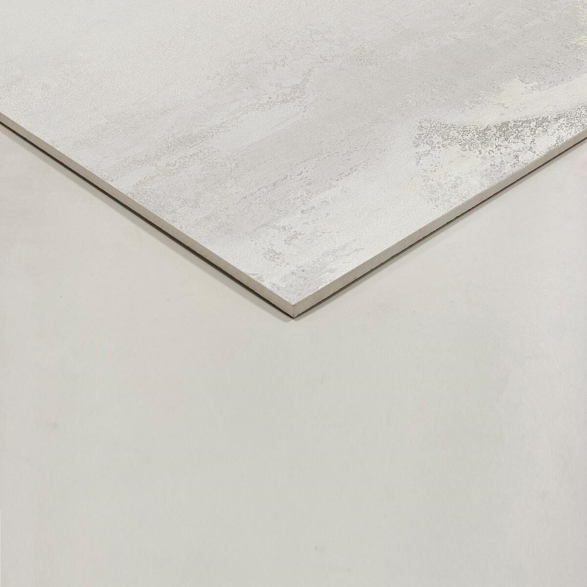 Piastrella da pavimento e rivestimento interno 60 x 120 cm Sp. 9.5 mm rettificato Habita in gres porcellanato smaltato bianco e grigio opaco traffico molto intenso (pei 5/5) R9 1.44 mq - 3
