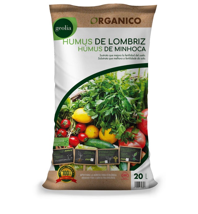 Humus de lombriz GEOLIA 20 L