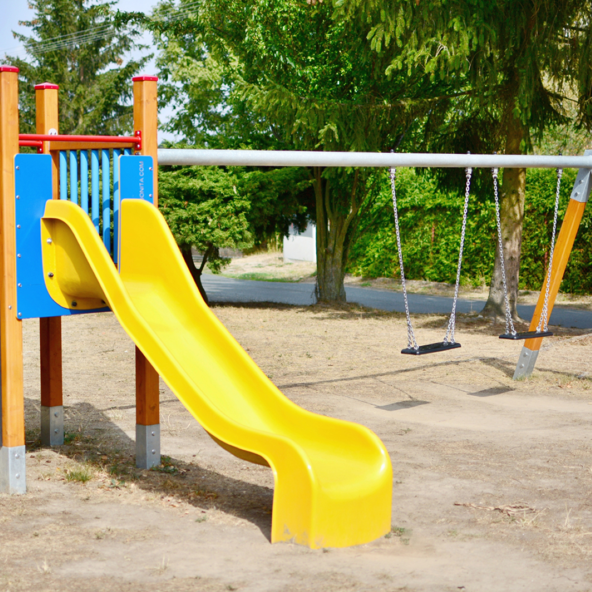 Scivolo per bambini, Pieghevole, Con cestino e palla