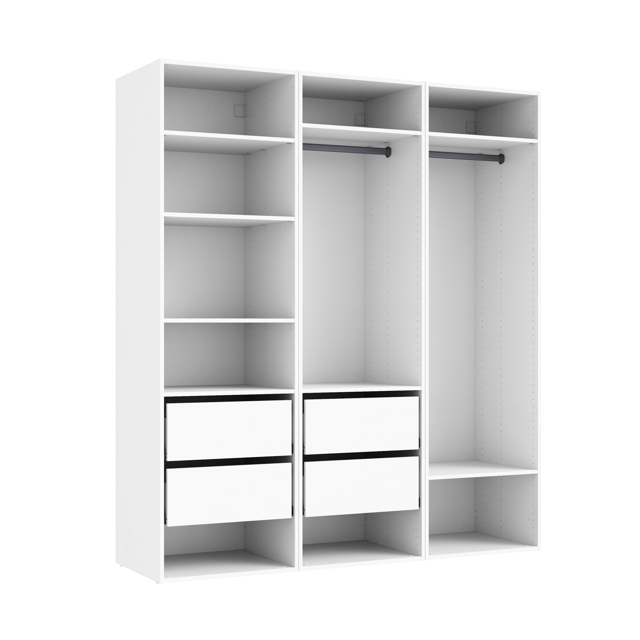 Dressing SPACEO Evo'M blanc H.204.8 x l.180 x P.54 cm