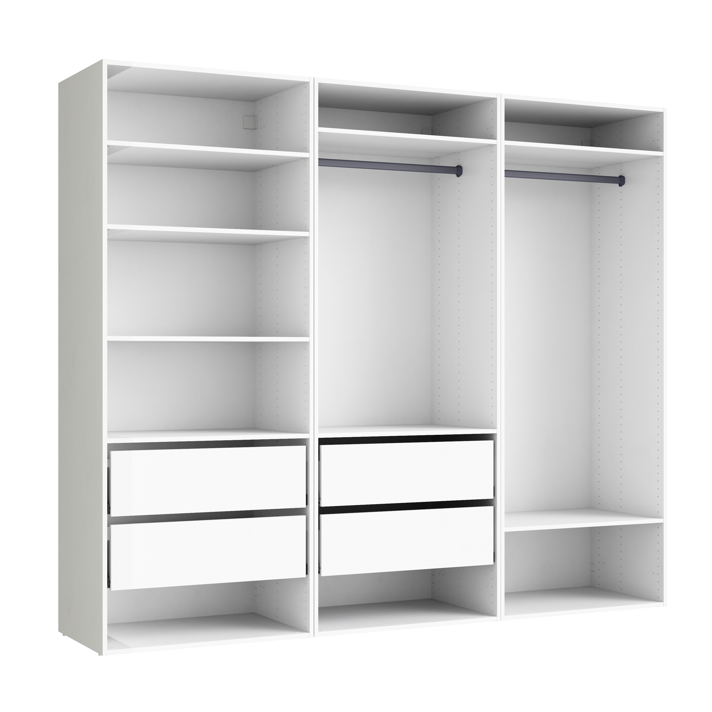 Dressing SPACEO Evo'M blanc H.204.8 x l.240 x P.54 cm