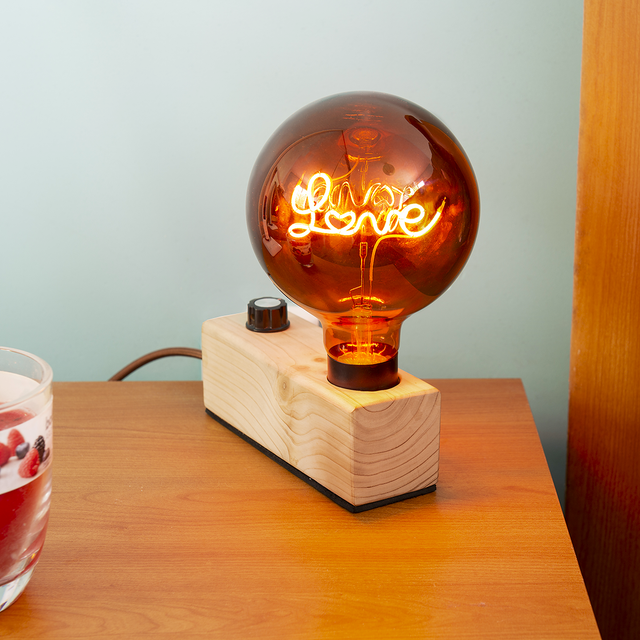 Ampoule led décorative, love, globe 125mm E27, 120lm, blanc très chaud, XXCELL