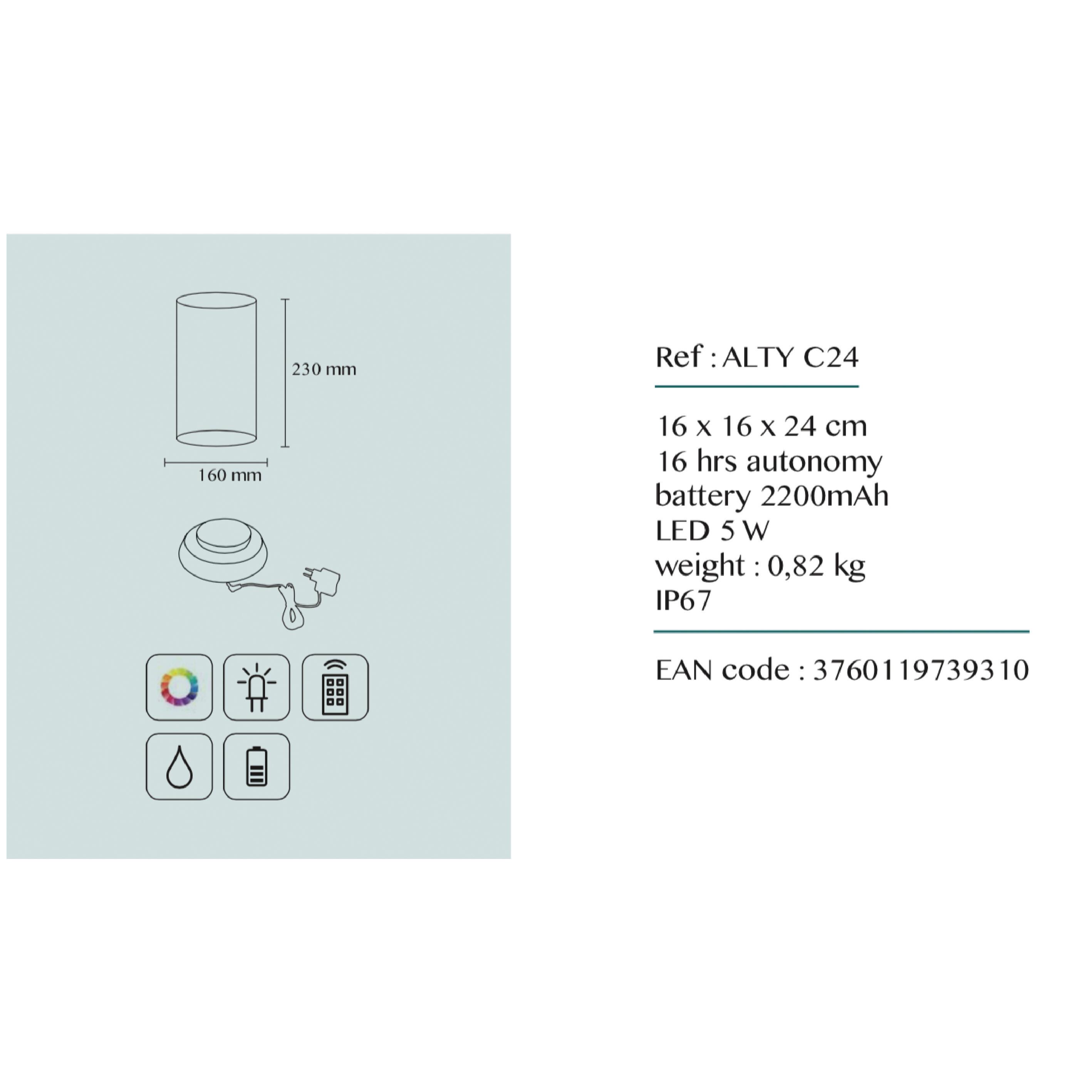 Lampada da esterno senza fili Alty multicolore , luce colori cangianti IP67 LUMISKY - 9