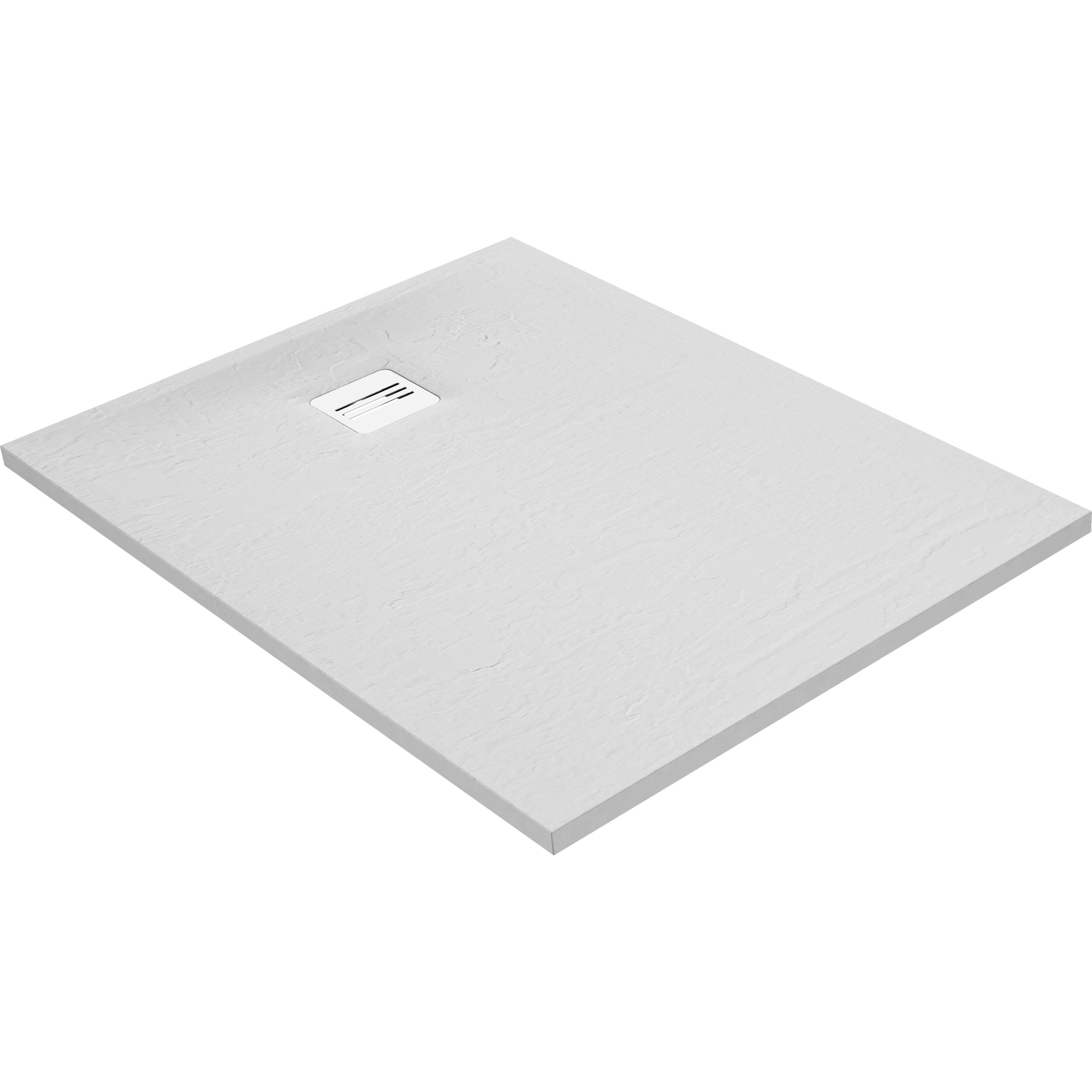 Receveur de douche extraplat, résine, blanc L.120 x l.90 cm, Remix light - 4