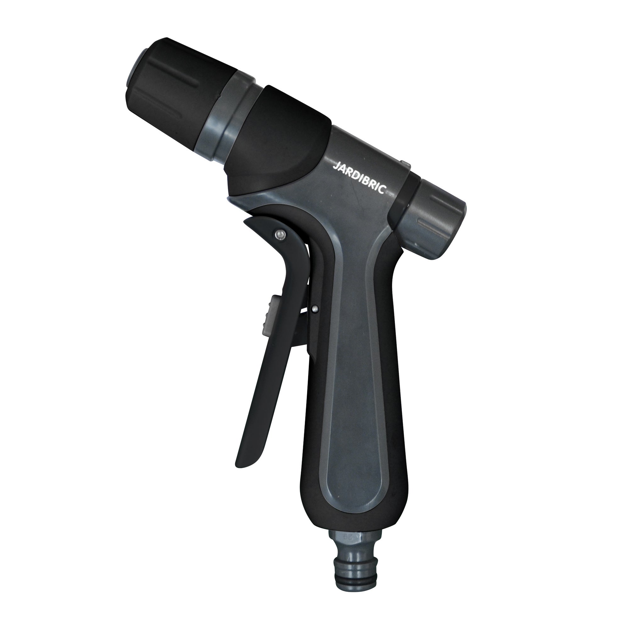 Pistolet D’Arrosage Métal Gainé 3 En 1 Jardibric – Jet Réglable Contrôle Au Pouce, Poignée Ergonomique Premium Jardin & Potager