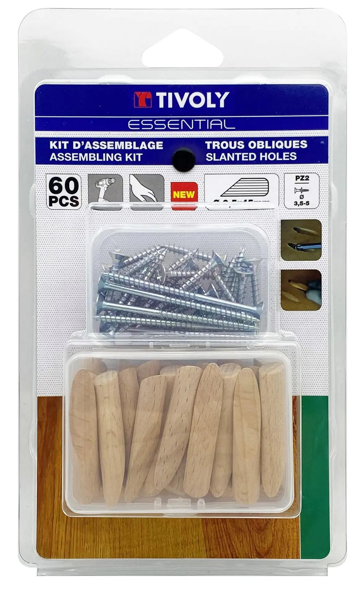 Kit d'accessoires d'assemblage pour bois, tourillons et vis, TIVOLY — free download