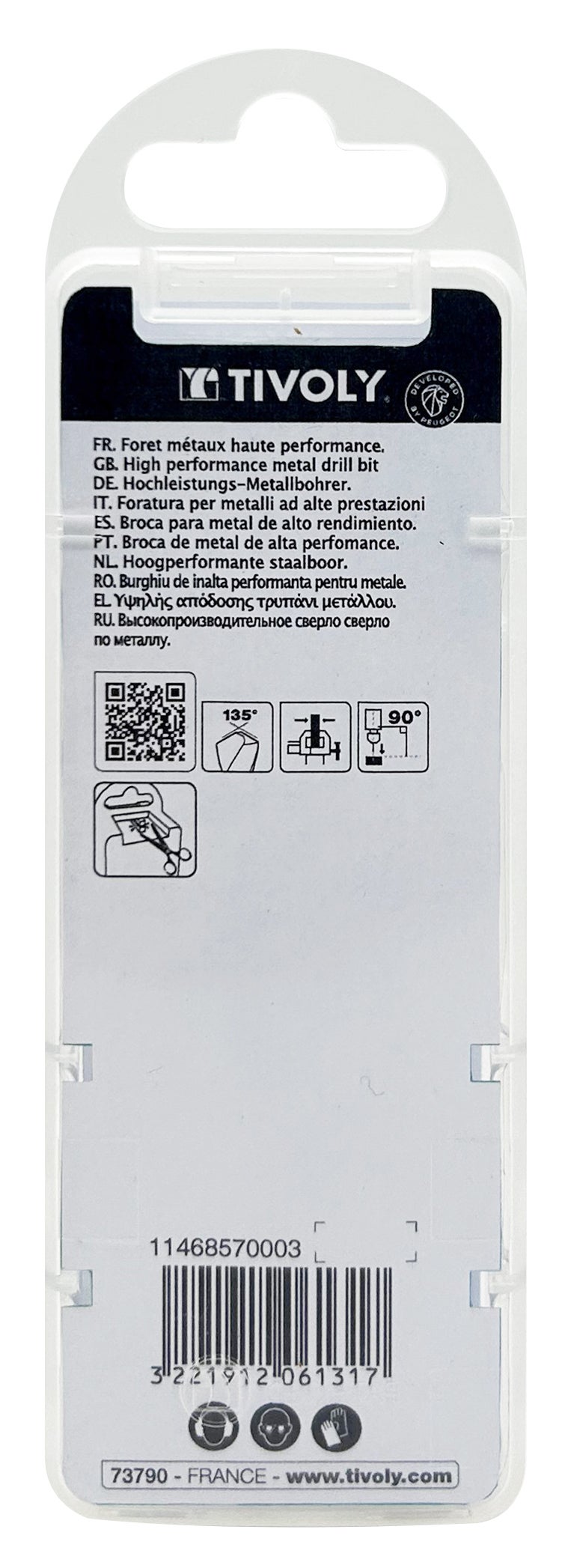 Lot de 5 Forets à métal HSS, Diam.1 à 3 mm TIVOLY - 3