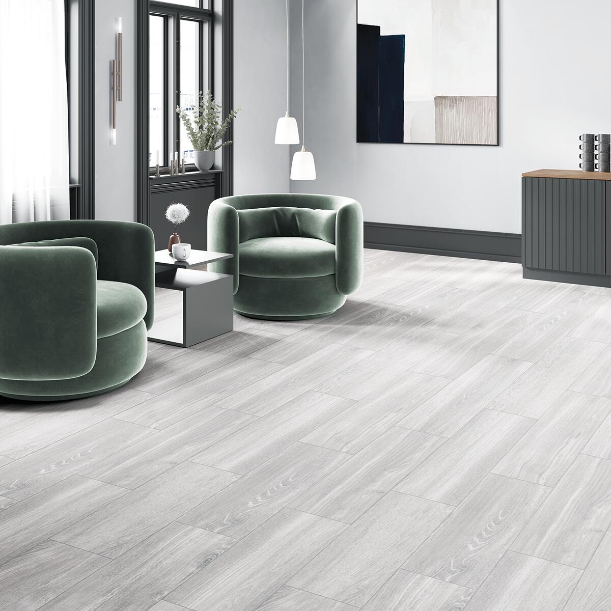 Pavimento cerâmico interior Verna mate 20.5x61.5 cm ARTENS gris - 12
