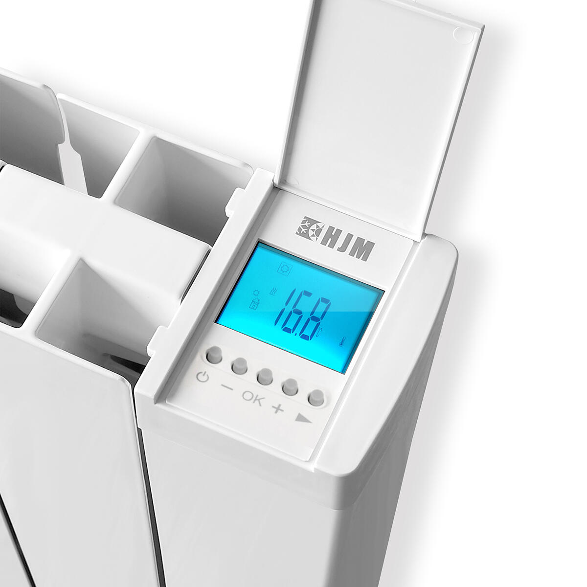 Radiateur électrique à inertie fluide 1500 W HJM Alanis horizontal blanc - 6