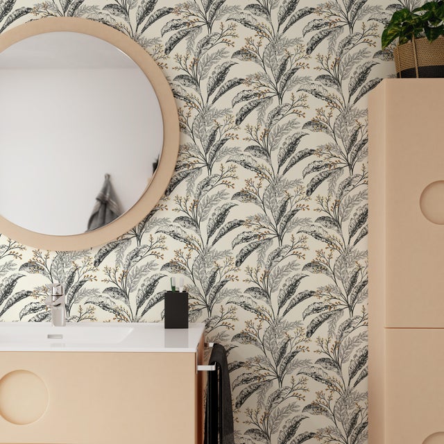 Tapeta Nava szaro-beżowa winylowa na flizelinie Inspire