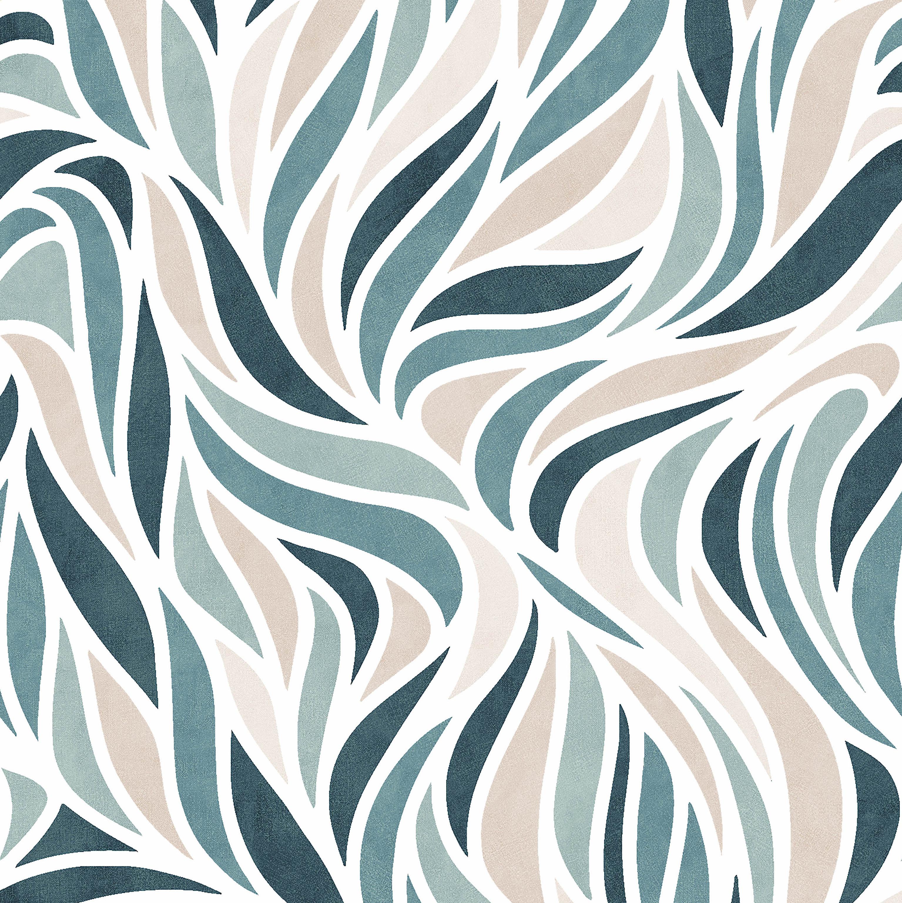 Tela al corte tapicería lino renoir azul ancho 280 cm