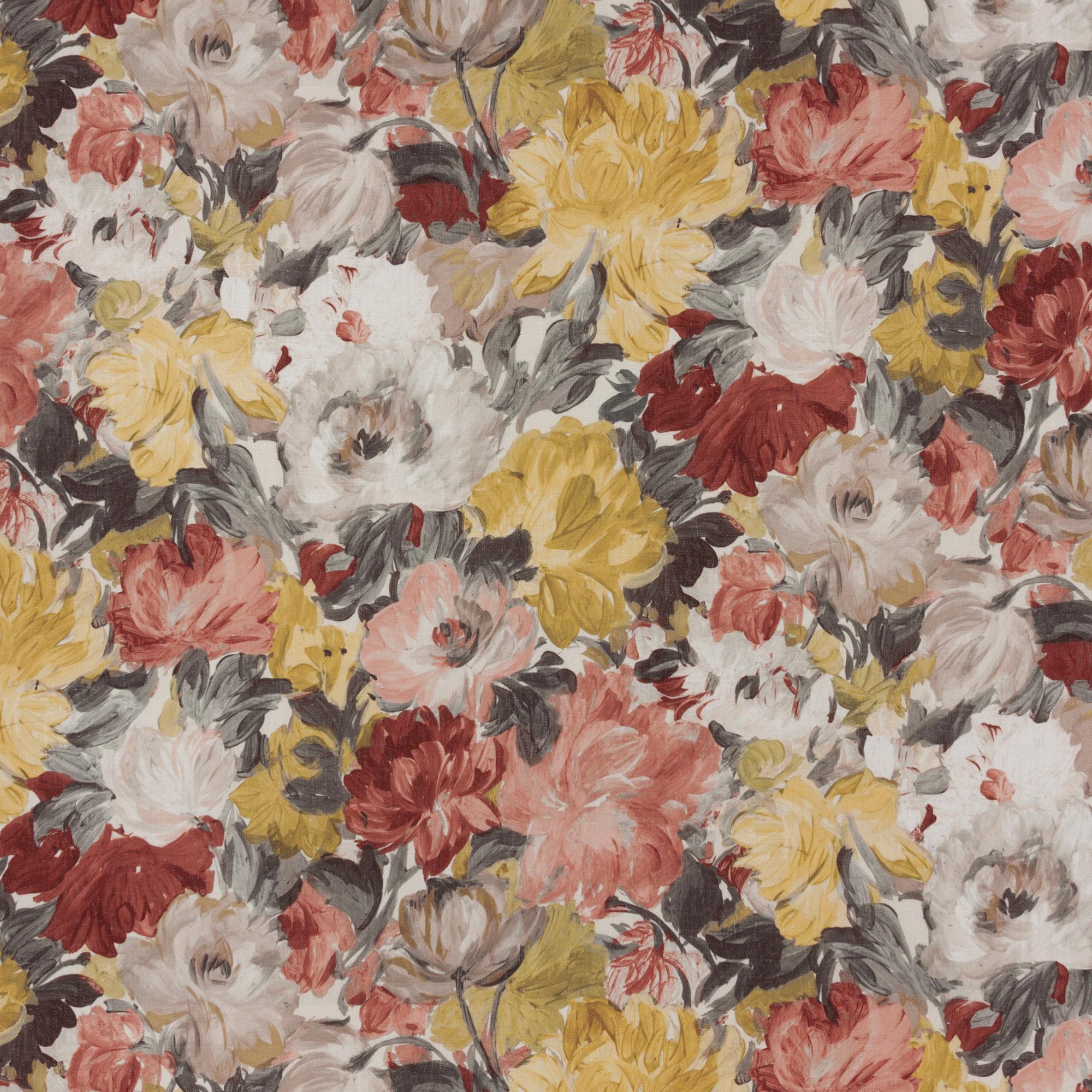 Tela al corte tapicería lino kent ocre ancho 280 cm