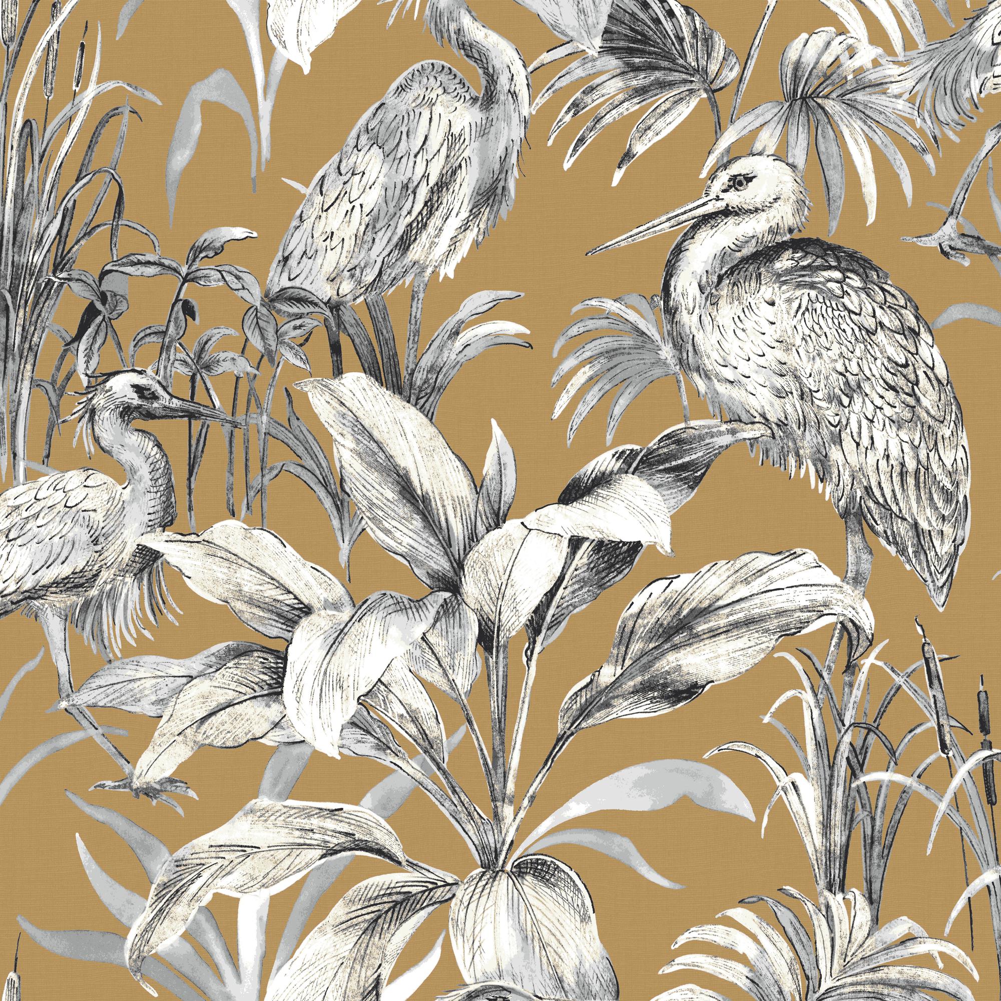 Tela al corte tapicería lino peten ocre ancho 280 cm