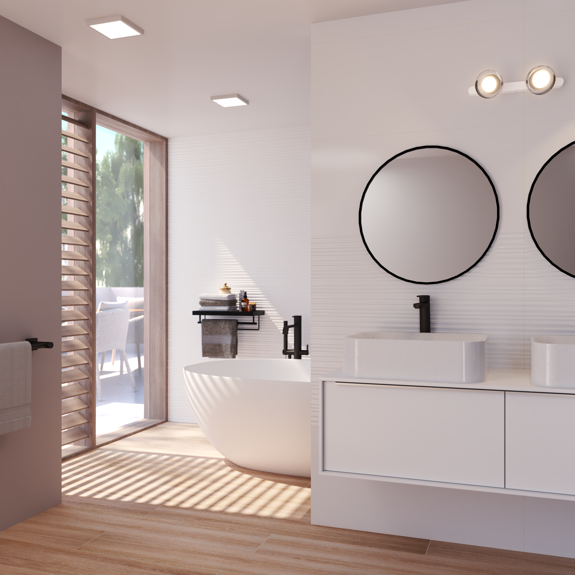 Foco LED INSPIRE Sanoa cuadrado blanco D22 2000lm 2700/4000K - 2