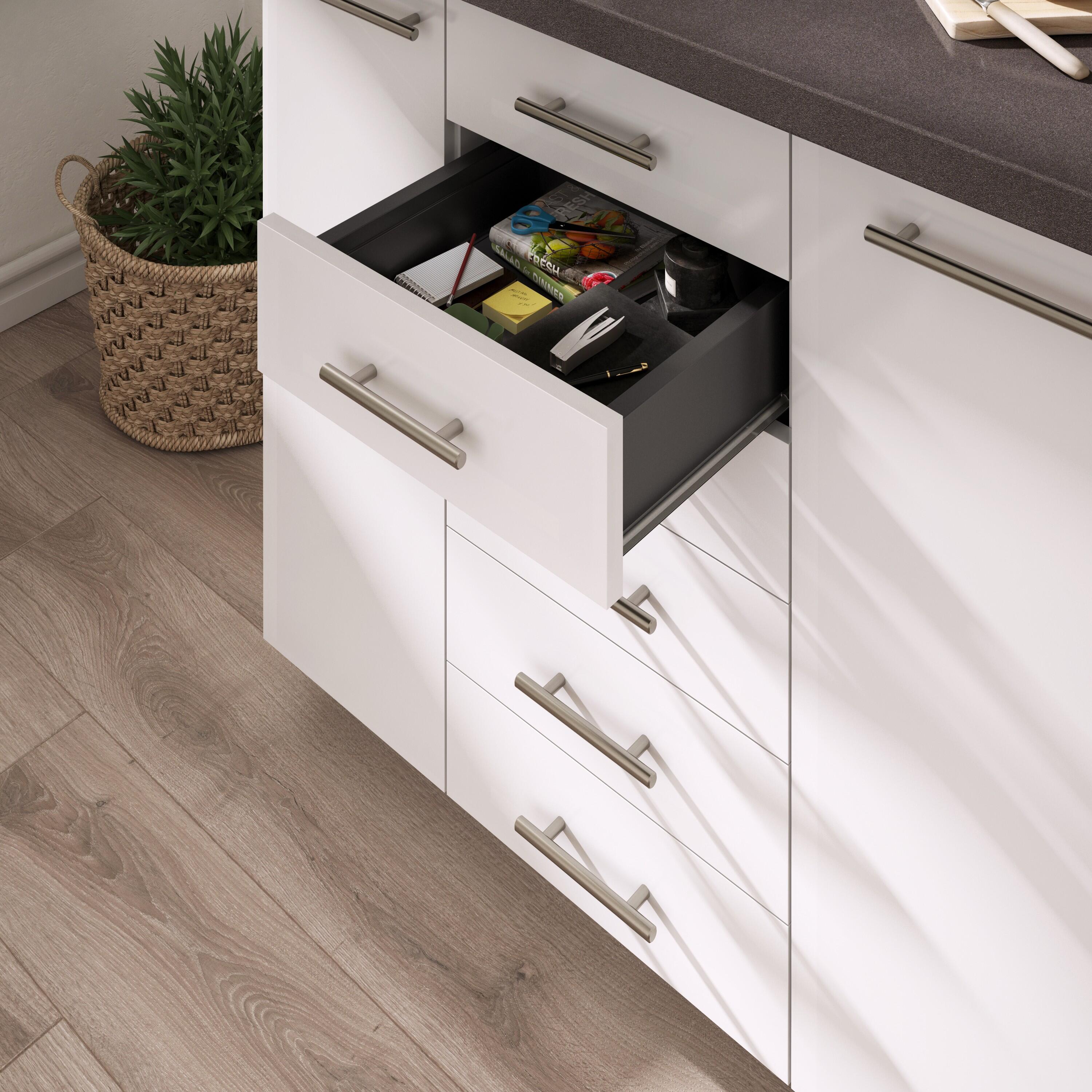 Tiroir pour caisson DELINIA ID gris anthracite H.9.4 x l.36.8 x P31 cm - 2