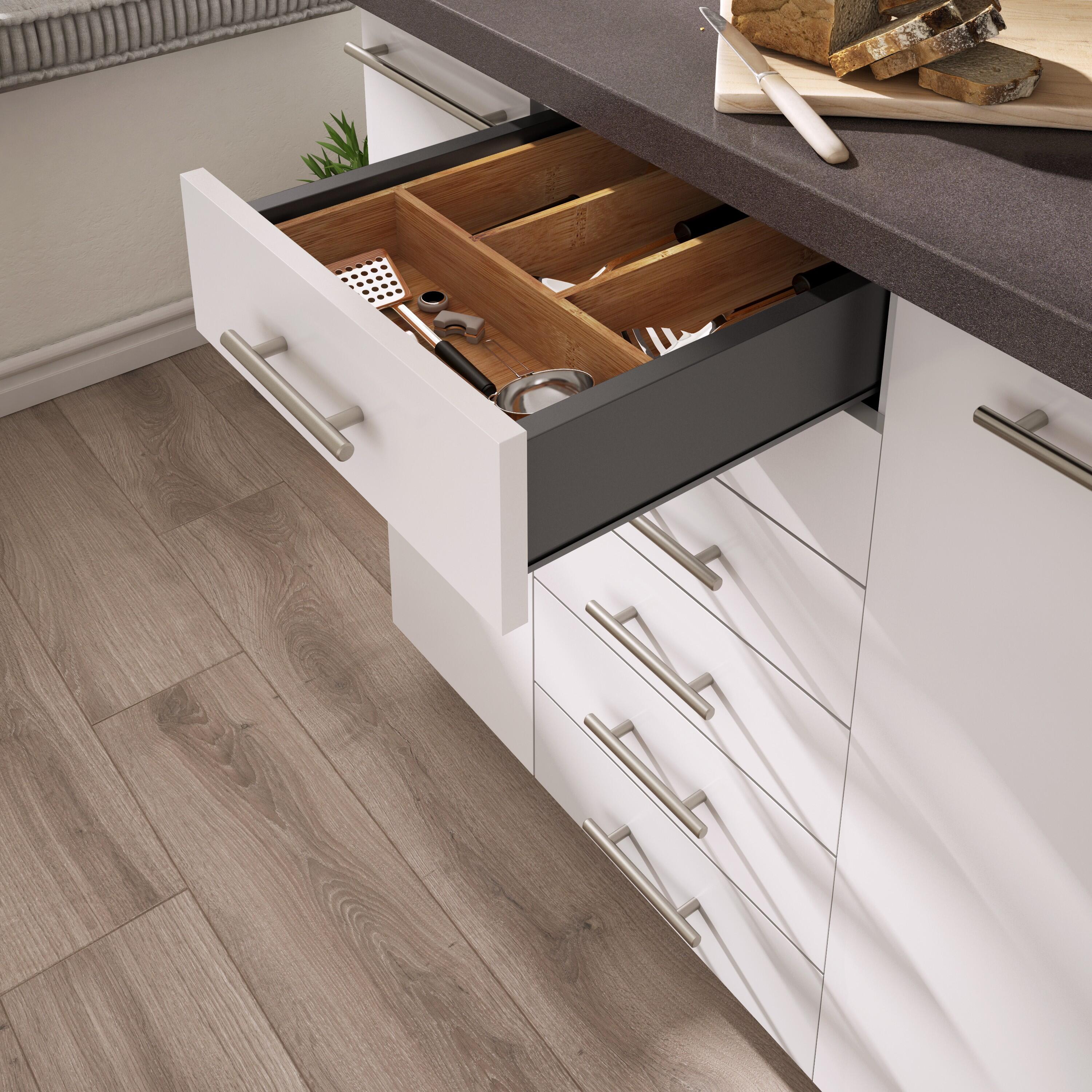 Tiroir pour caisson DELINIA ID gris anthracite H.9.4 x l.36.8 x P48 cm - 4