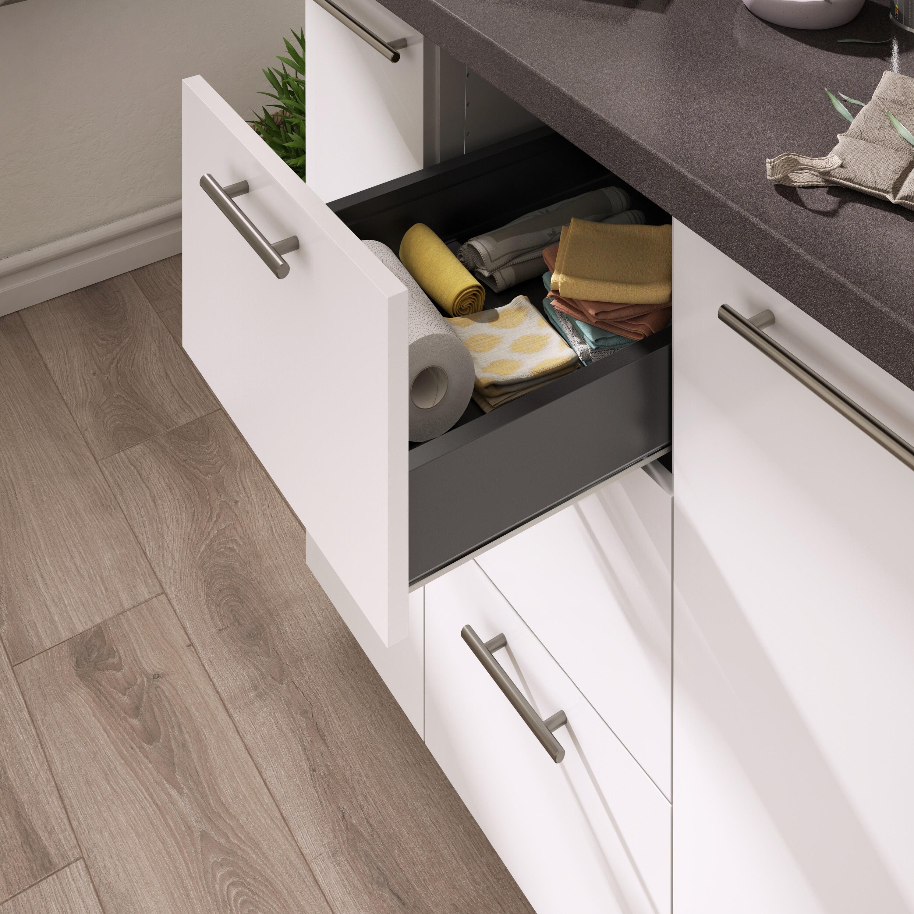 Tiroir pour caisson DELINIA ID gris anthracite H.9.4 x l.36.8 x P48 cm - 3