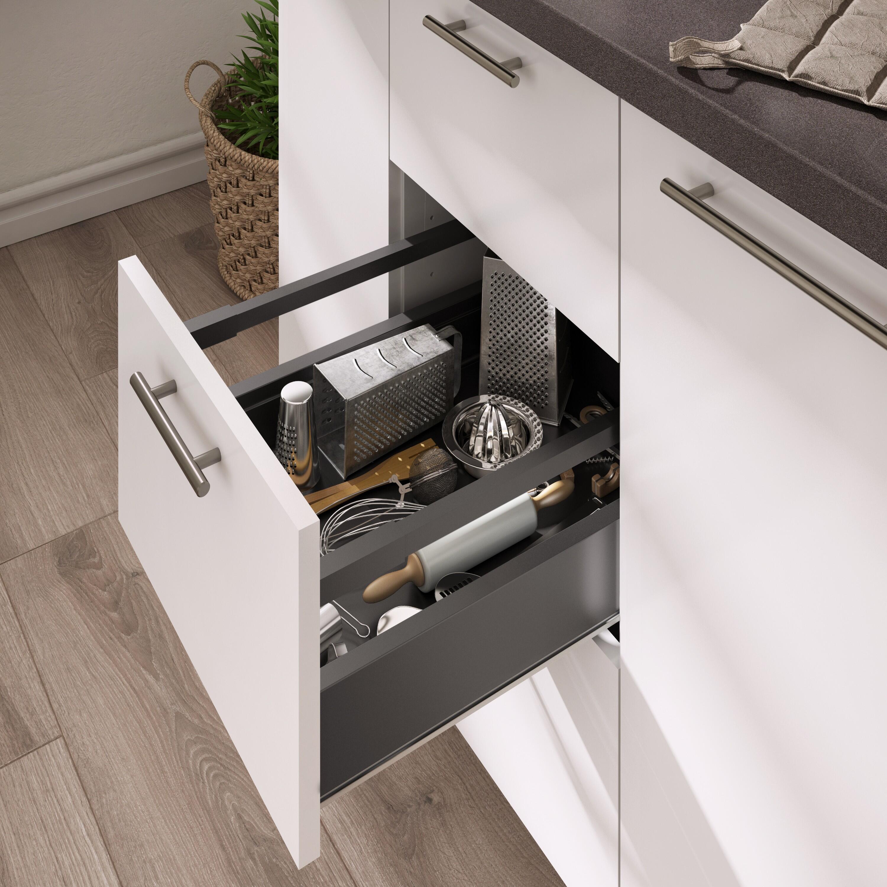 Tiroir pour caisson DELINIA ID gris anthracite H.17.9 x l.36.8 x P46.2 cm - 2