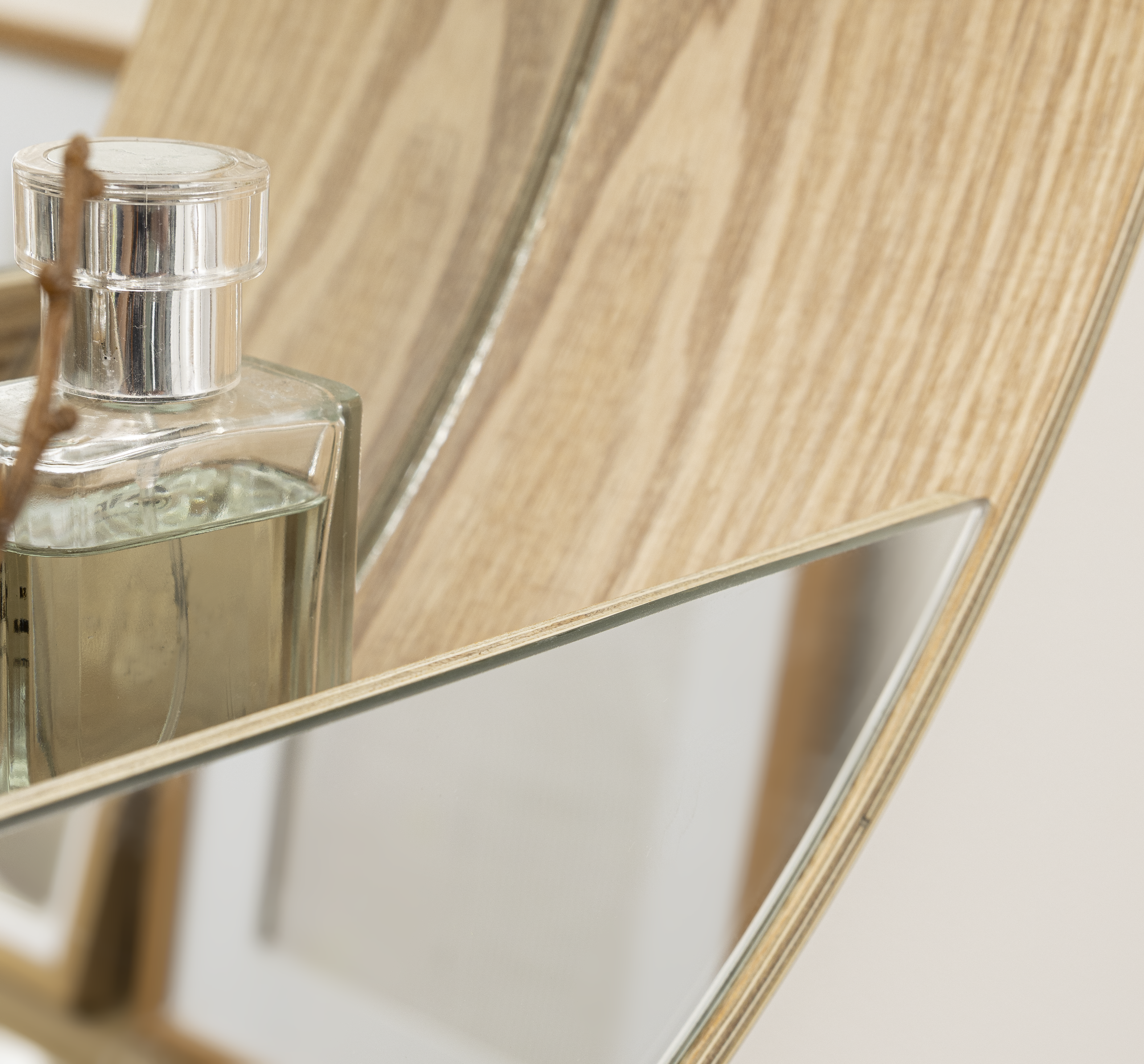 Miroir rond bois chêne Nordik tableto INSPIRE diam.56 cm - 6