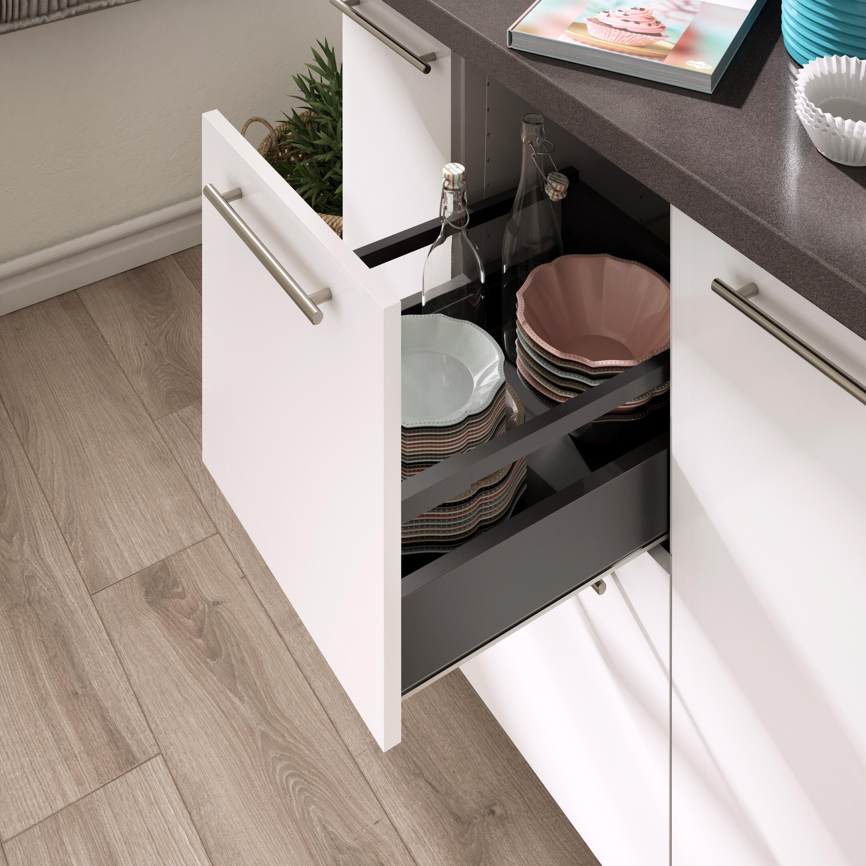 Tiroir pour caisson DELINIA ID gris anthracite H.17.9 x l.36.8 x P46.2 cm - 3