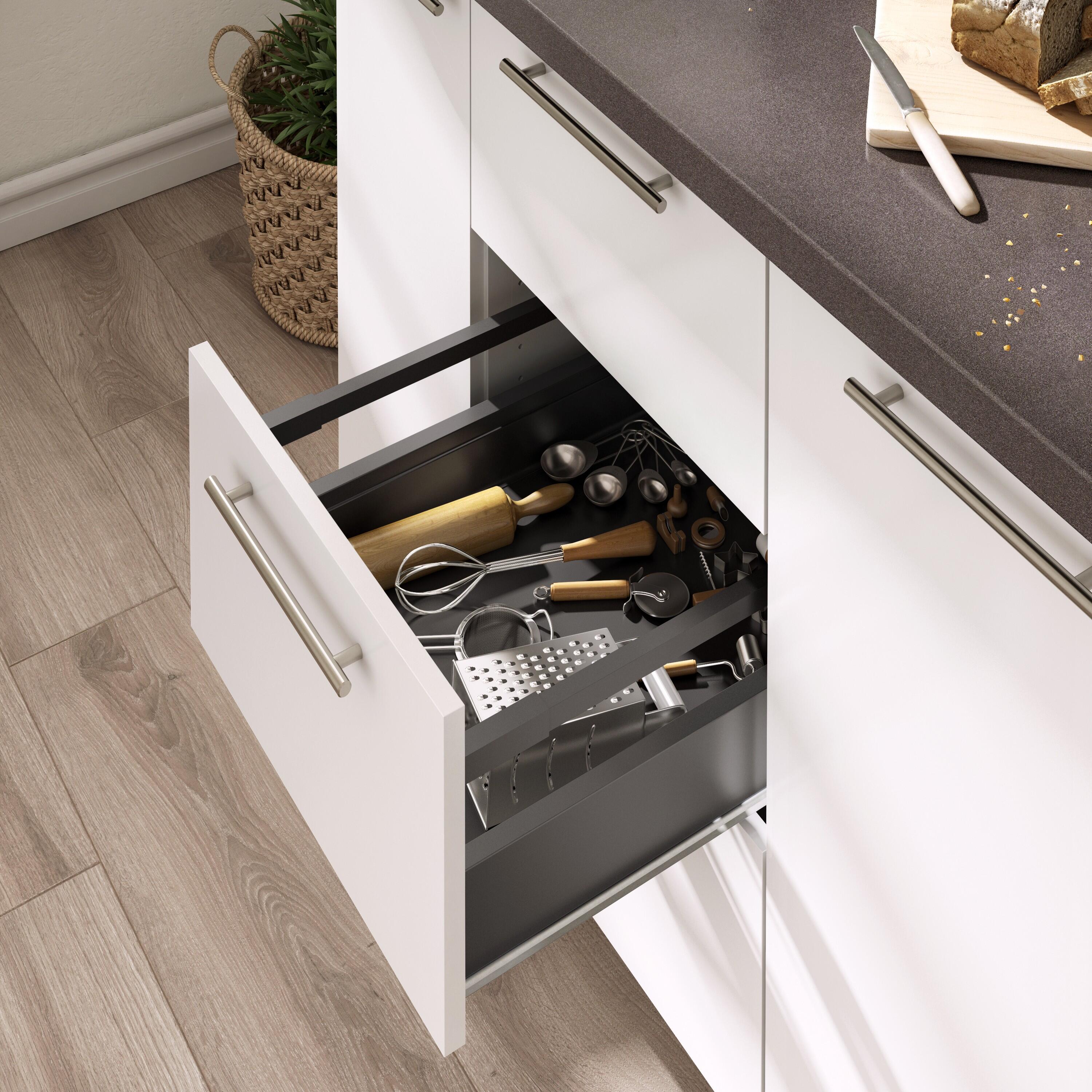 Tiroir pour caisson DELINIA ID gris anthracite H.17.9 x l.41.8 x P48.3 cm - 5