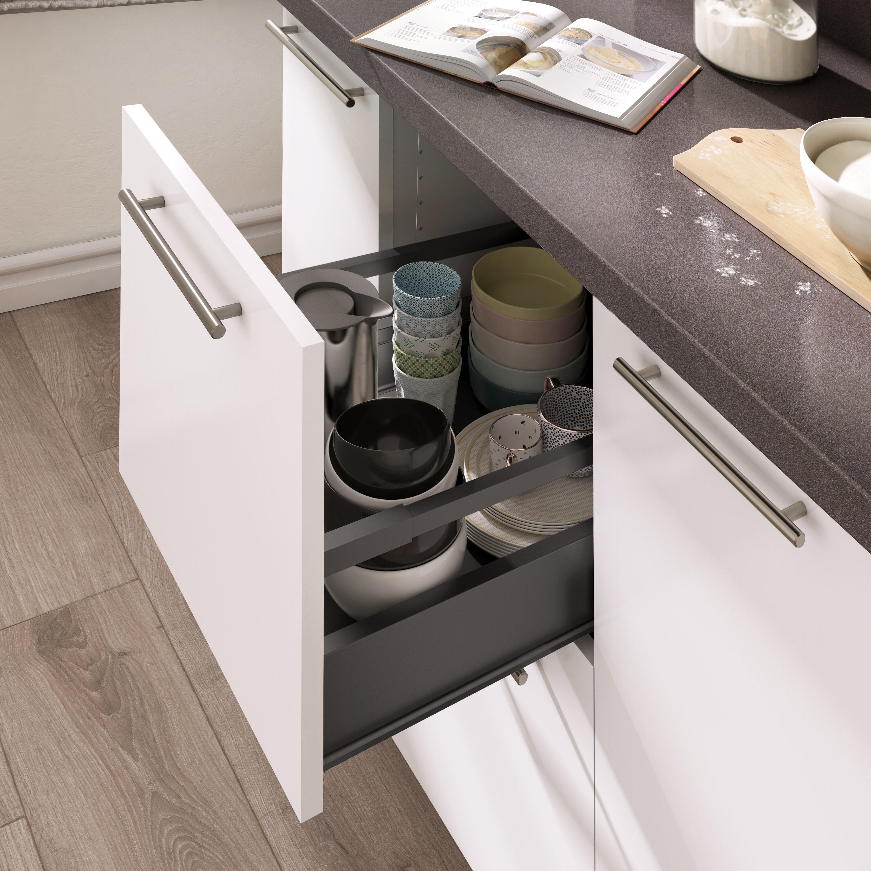 Tiroir pour caisson DELINIA ID gris anthracite H.17.9 x l.41.8 x P48.3 cm - 6