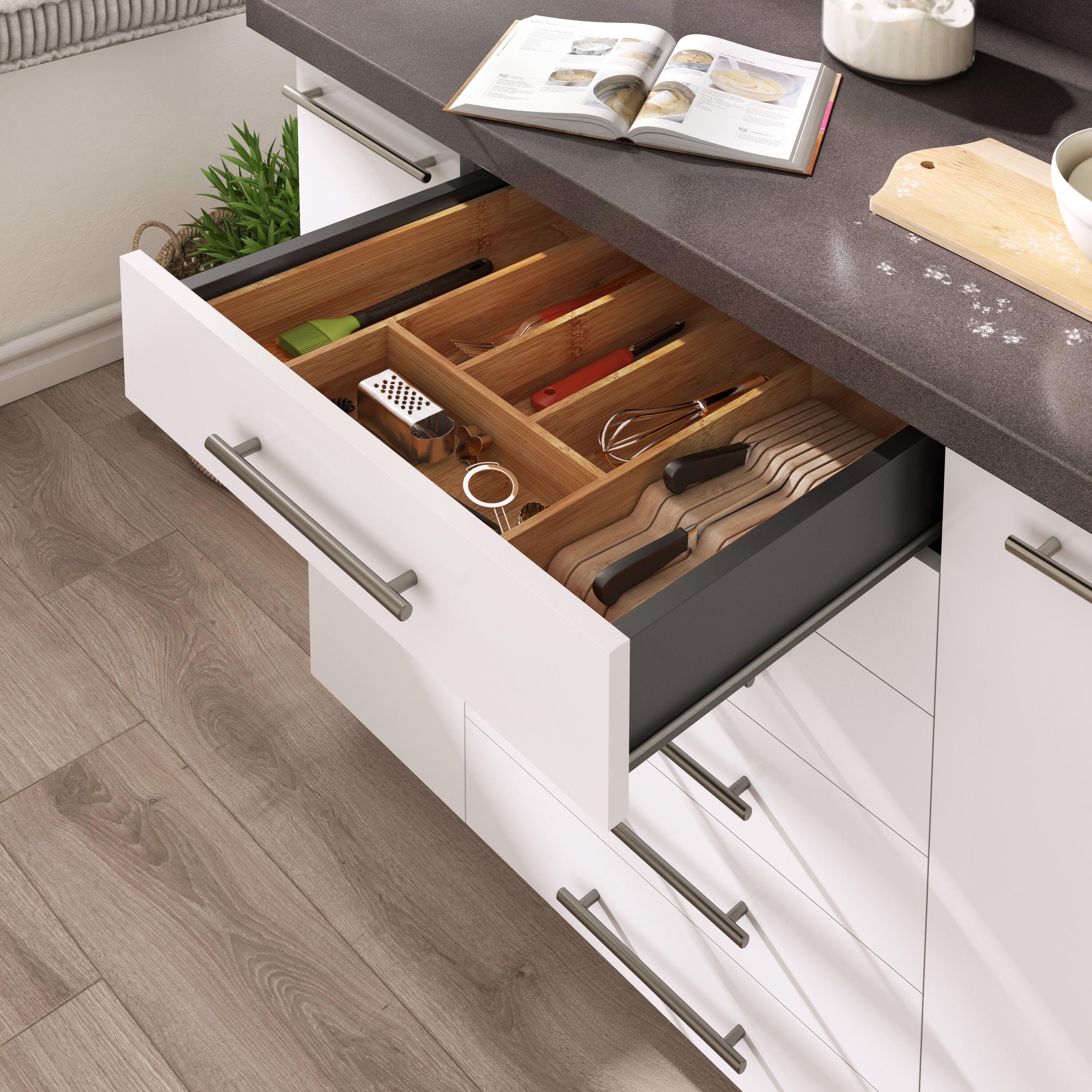 Tiroir pour caisson DELINIA ID gris anthracite H.9.4 x l.56.8 x P48 cm - 2