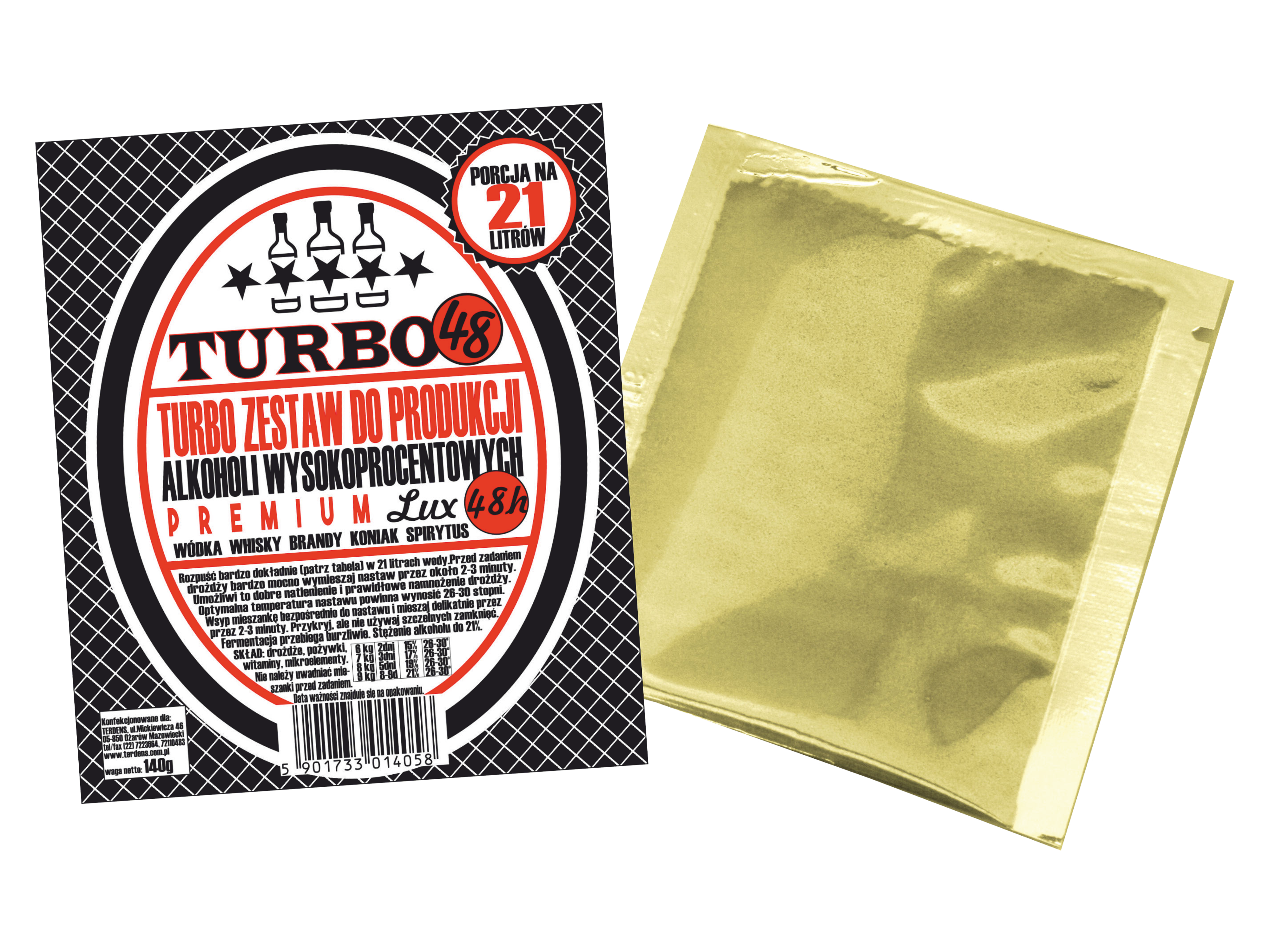 Zestaw do produkcji alkoholi 140g