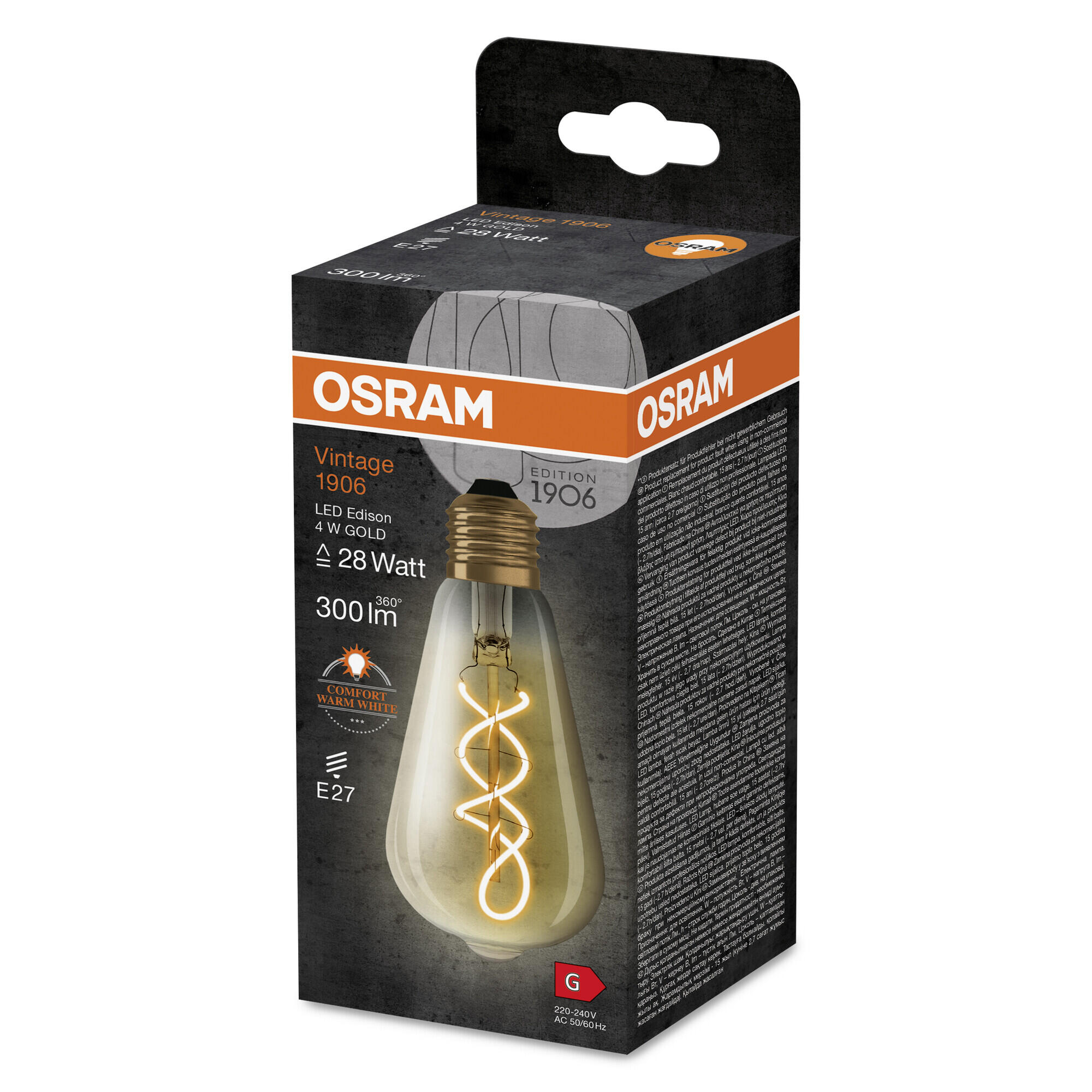 Ampoule led décorative, Edison E27, 300lm, blanc chaud, OSRAM - 2
