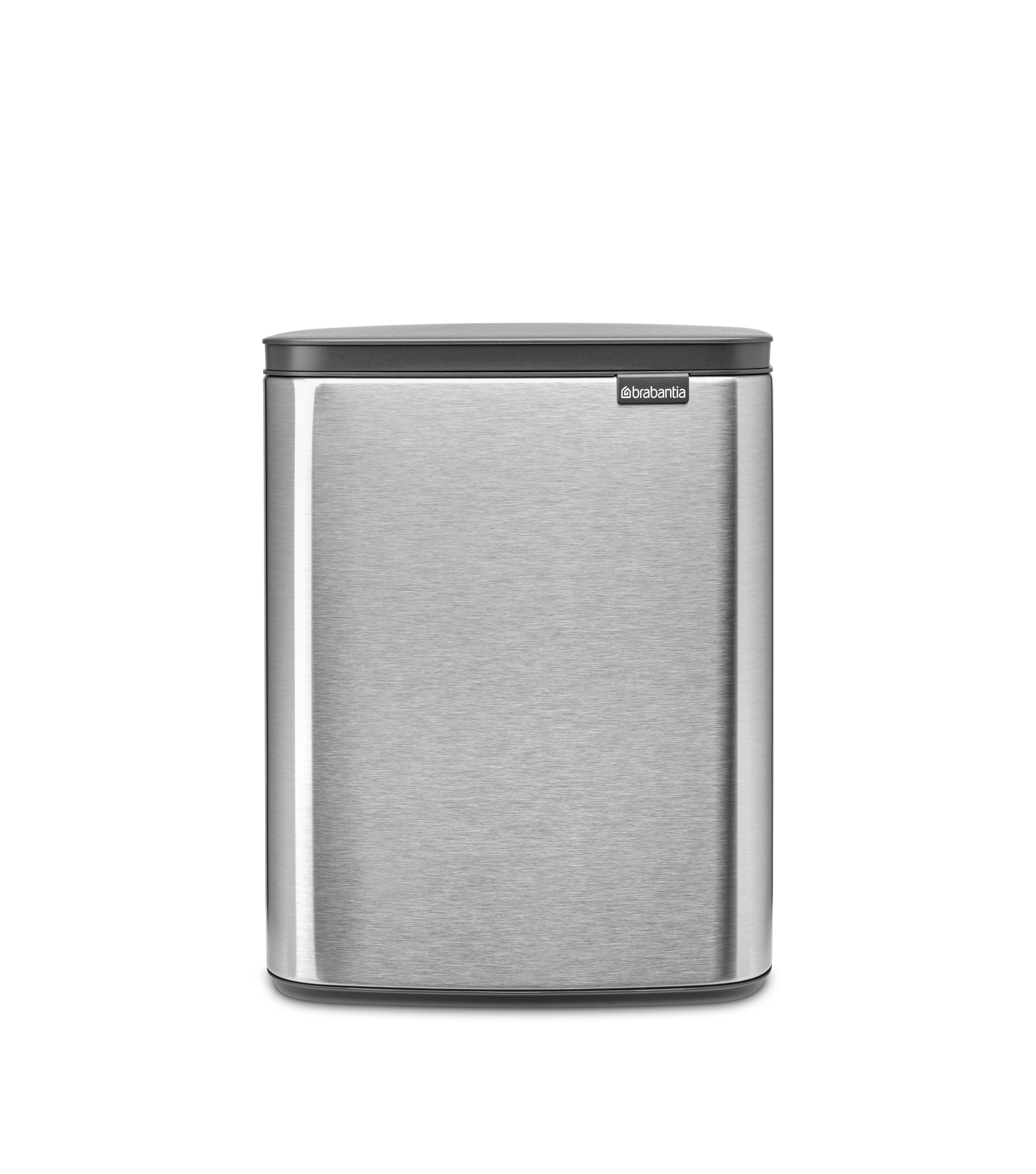 Papelera baño bo cubo rectangular gris 12l