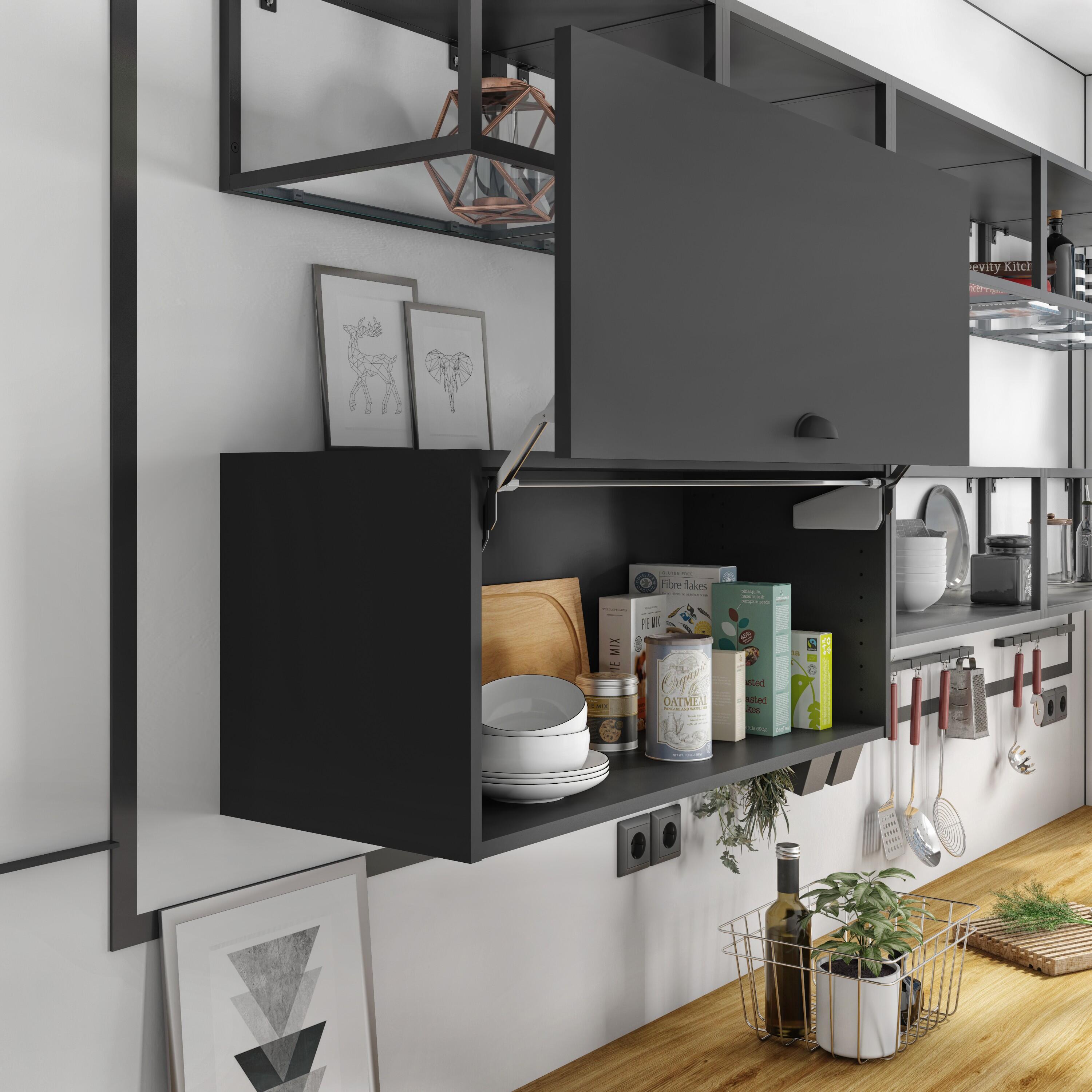 Lot de 2 systèmes de porte relevable ouverture parallèle charge maxi 3.8kg - 2