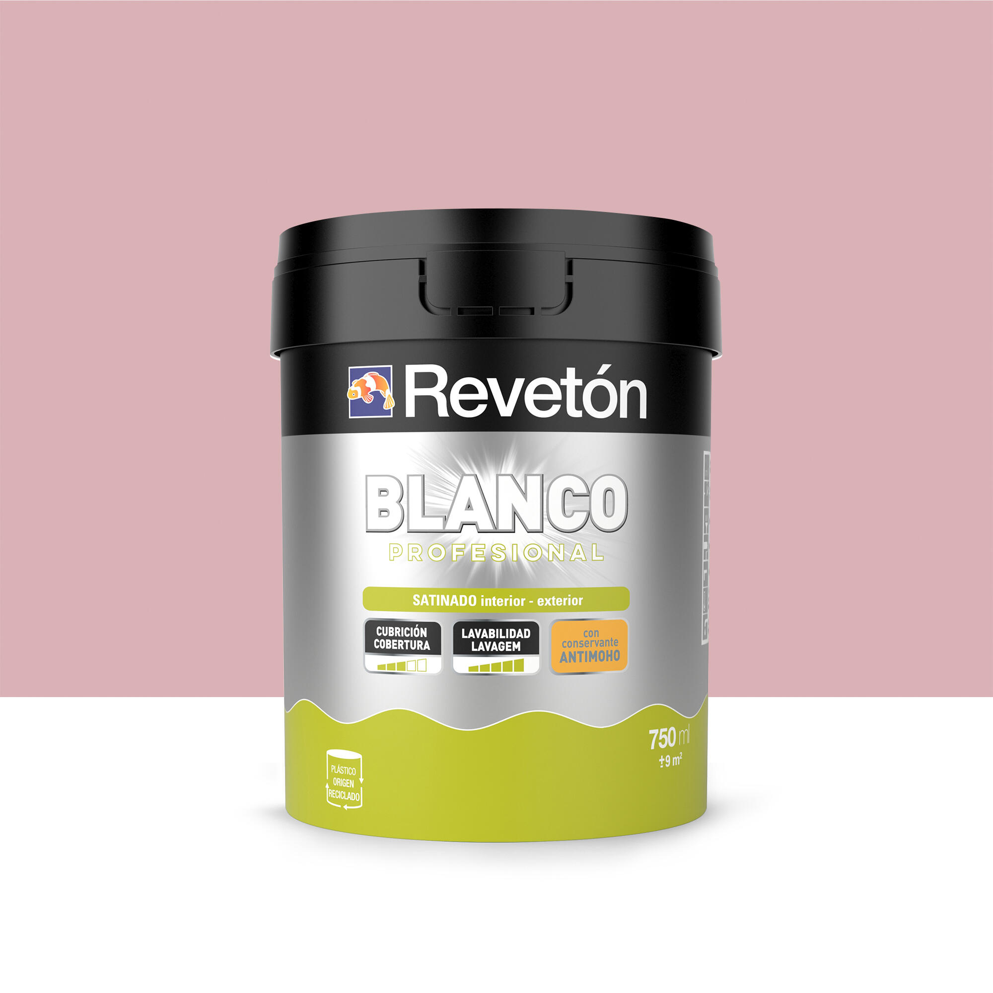 Pintura interior satinado reveton pro 0.75l 2020-r10b rojo rosado empolvado