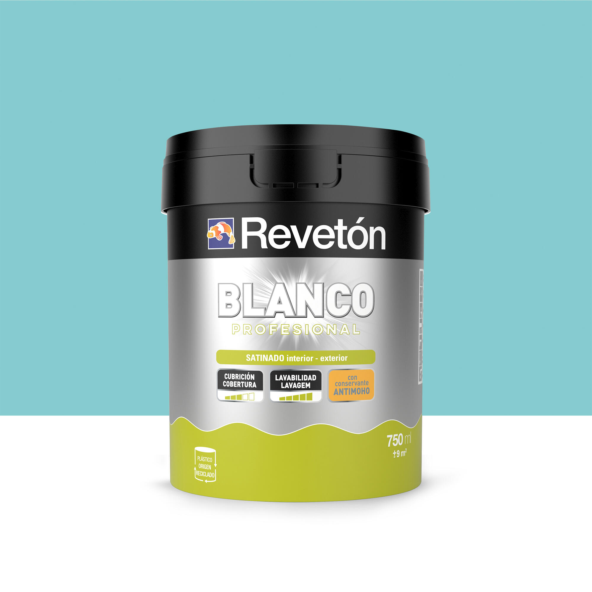 Pintura interior satinado reveton pro 0.75l 2020-b30g azul verdoso empolvado