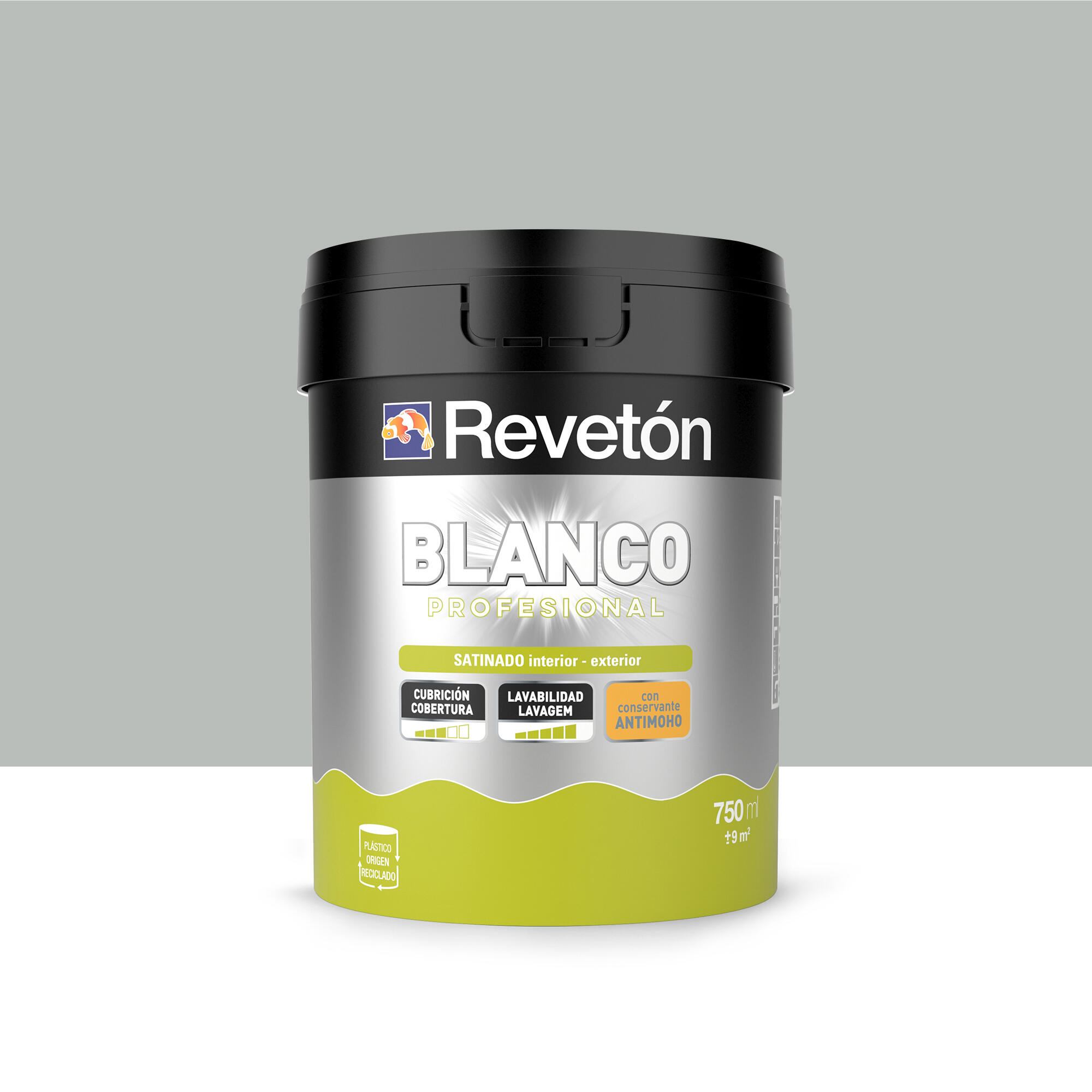 Pintura interior satinado reveton pro 0.75l 3000-n gris estandar empolvado