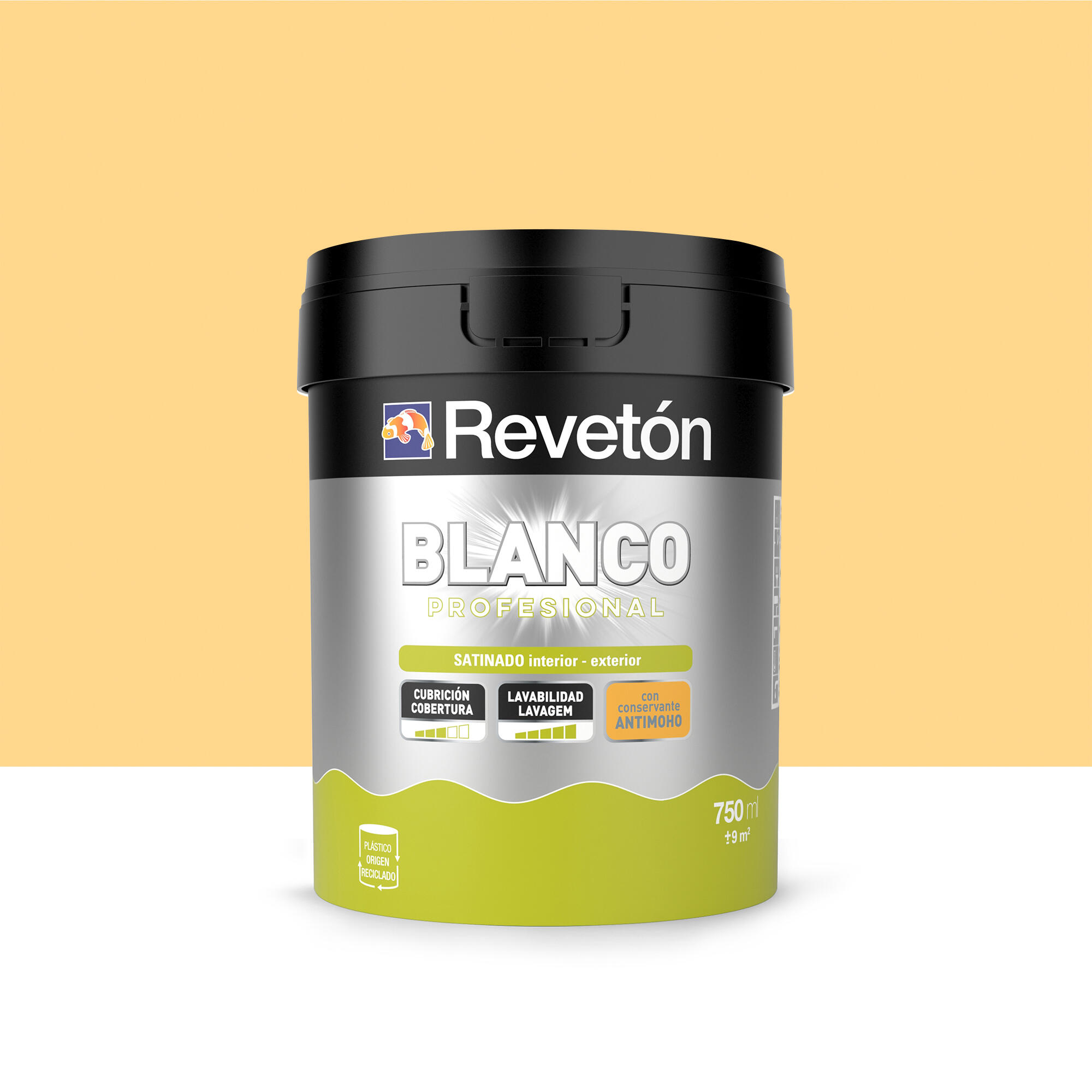 Pintura interior satinado reveton pro 0.75l 1030-y10r amarillo maiz luminoso