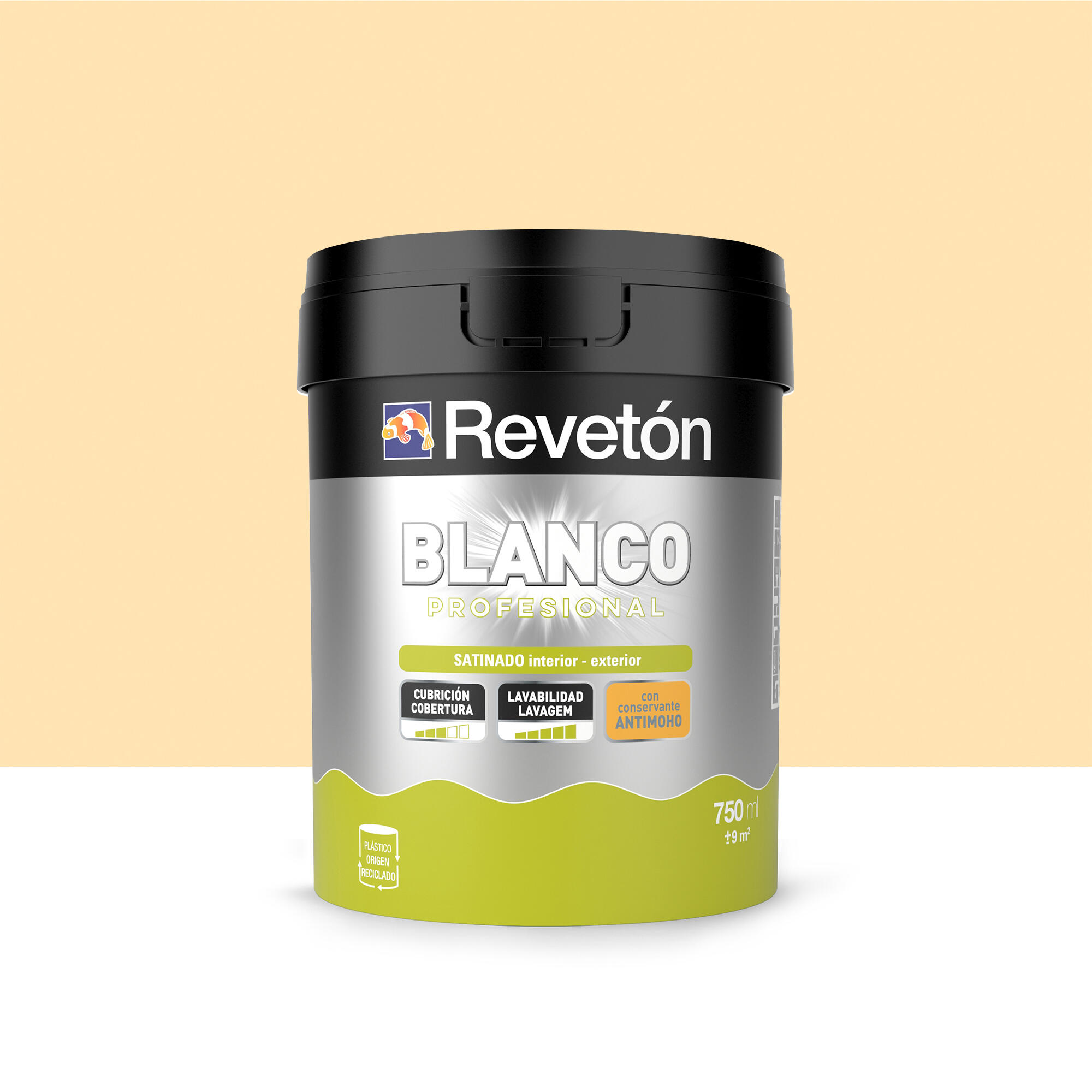Pintura interior satinado reveton blanco pro 0.75l 0520-y30r naranja luminoso