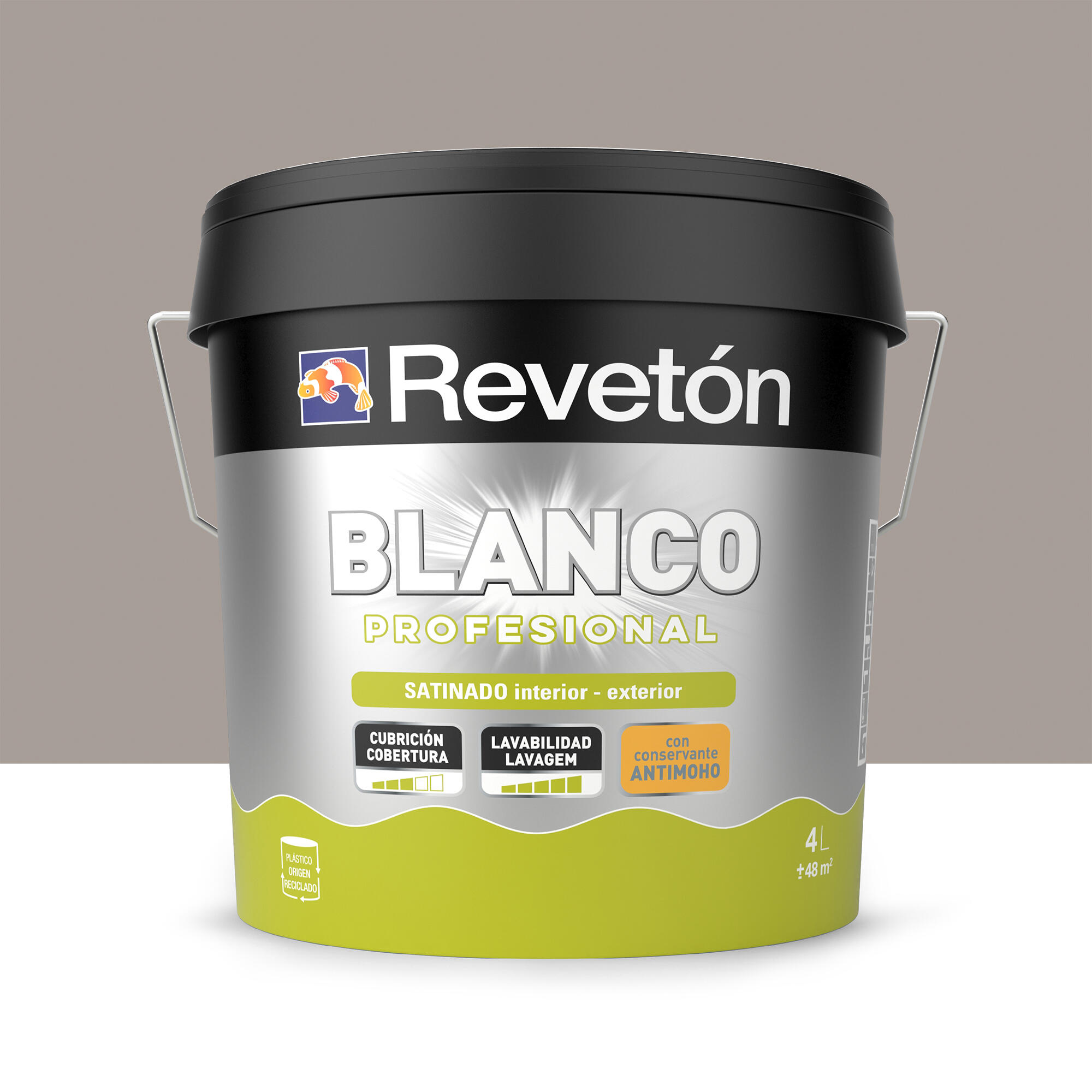 Pintura interior satinado reveton pro 4l 4005-y80r neutro arena oscuro