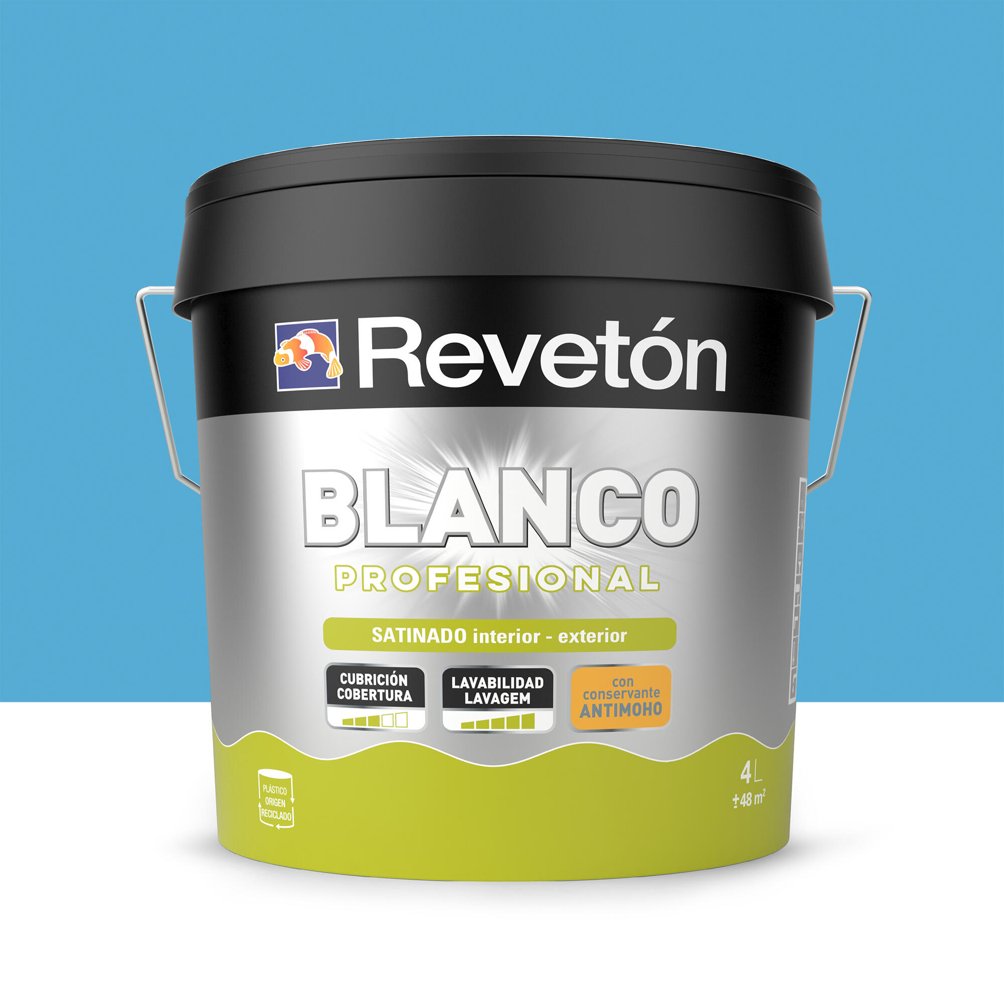 Pintura interior satinado reveton blanco pro 4l 2040-r90b azul scandi oscuro