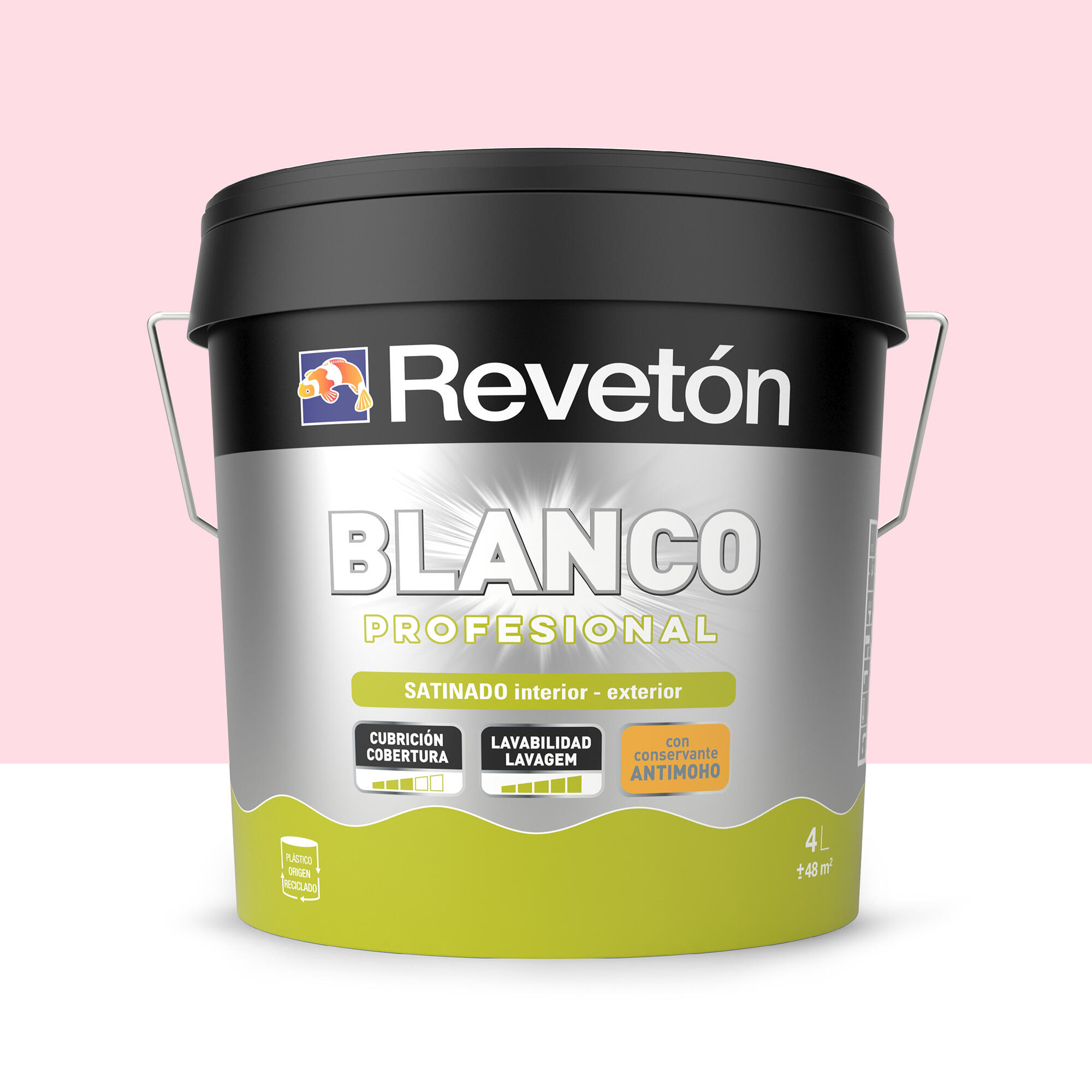 Pintura interior satinado reveton pro 4l 0520-r20b rosa luminoso