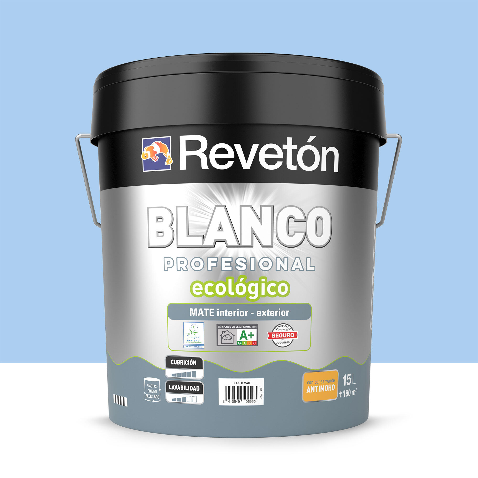 Pintura interior mate REVETON PRO 15L 1030-r80b azul porcelana ...
