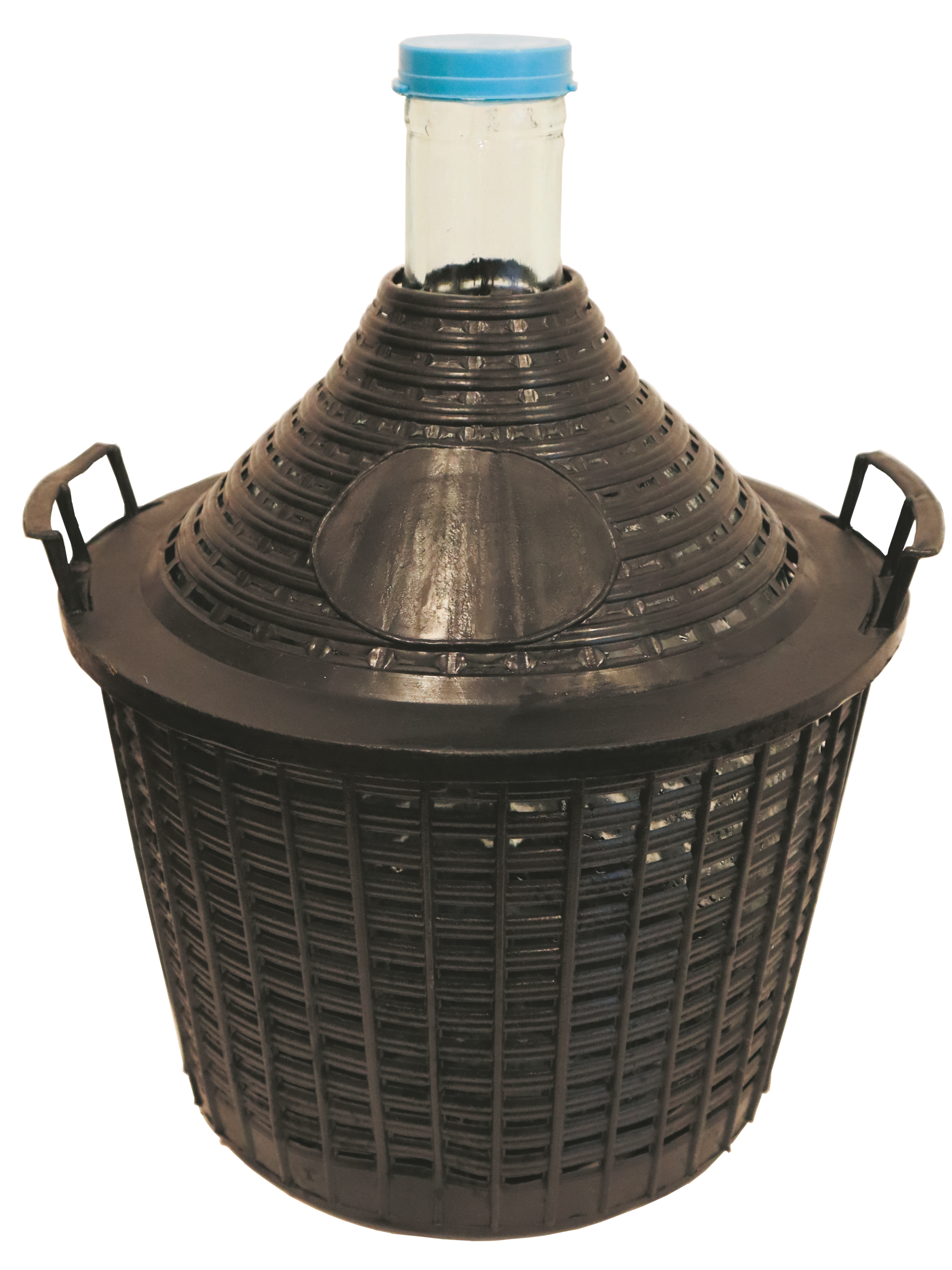 Balon gąsior do wina 34l w koszu plastikowym 57x50 cm