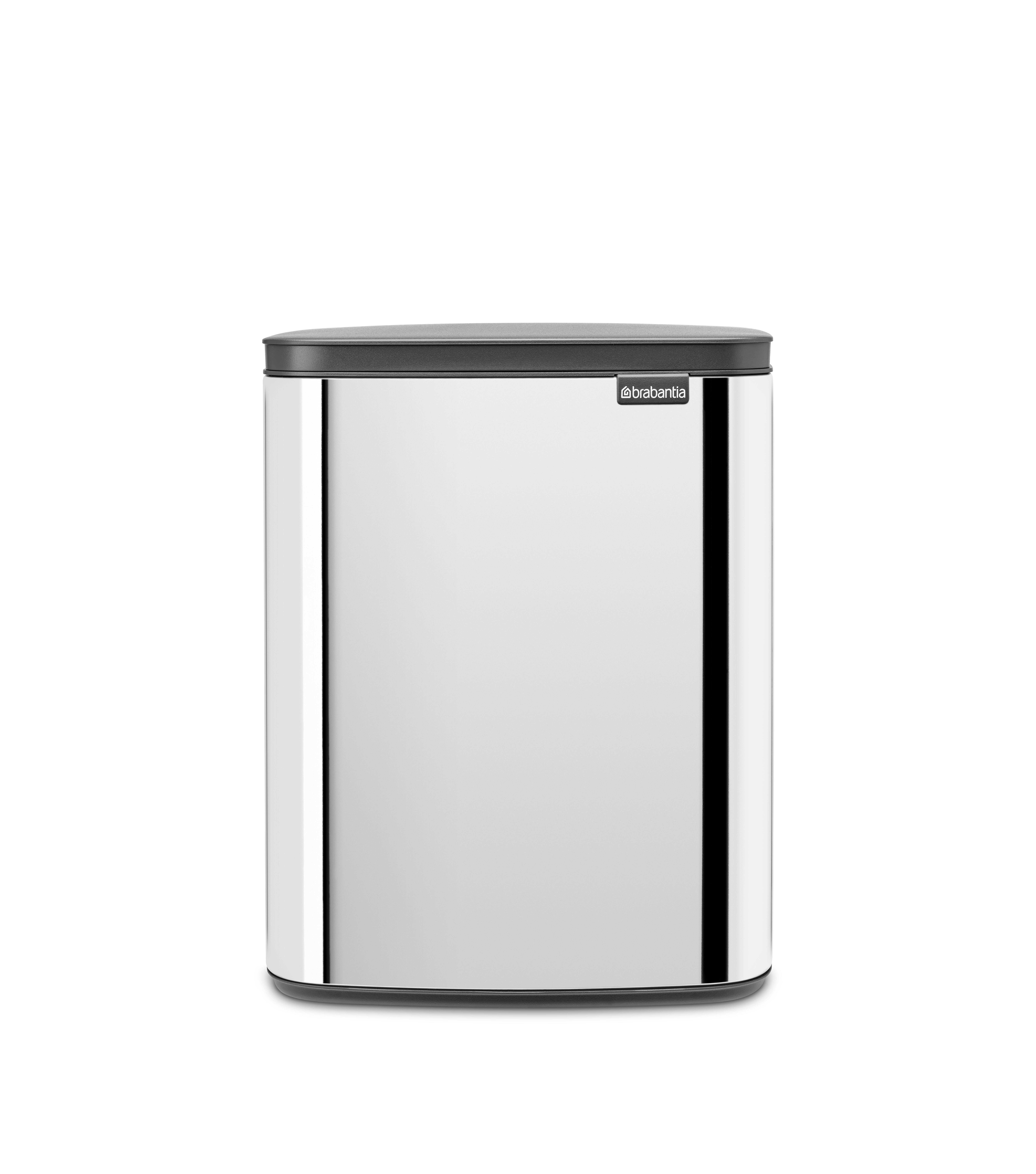 Papelera baño bo cubo rectangular gris 12l